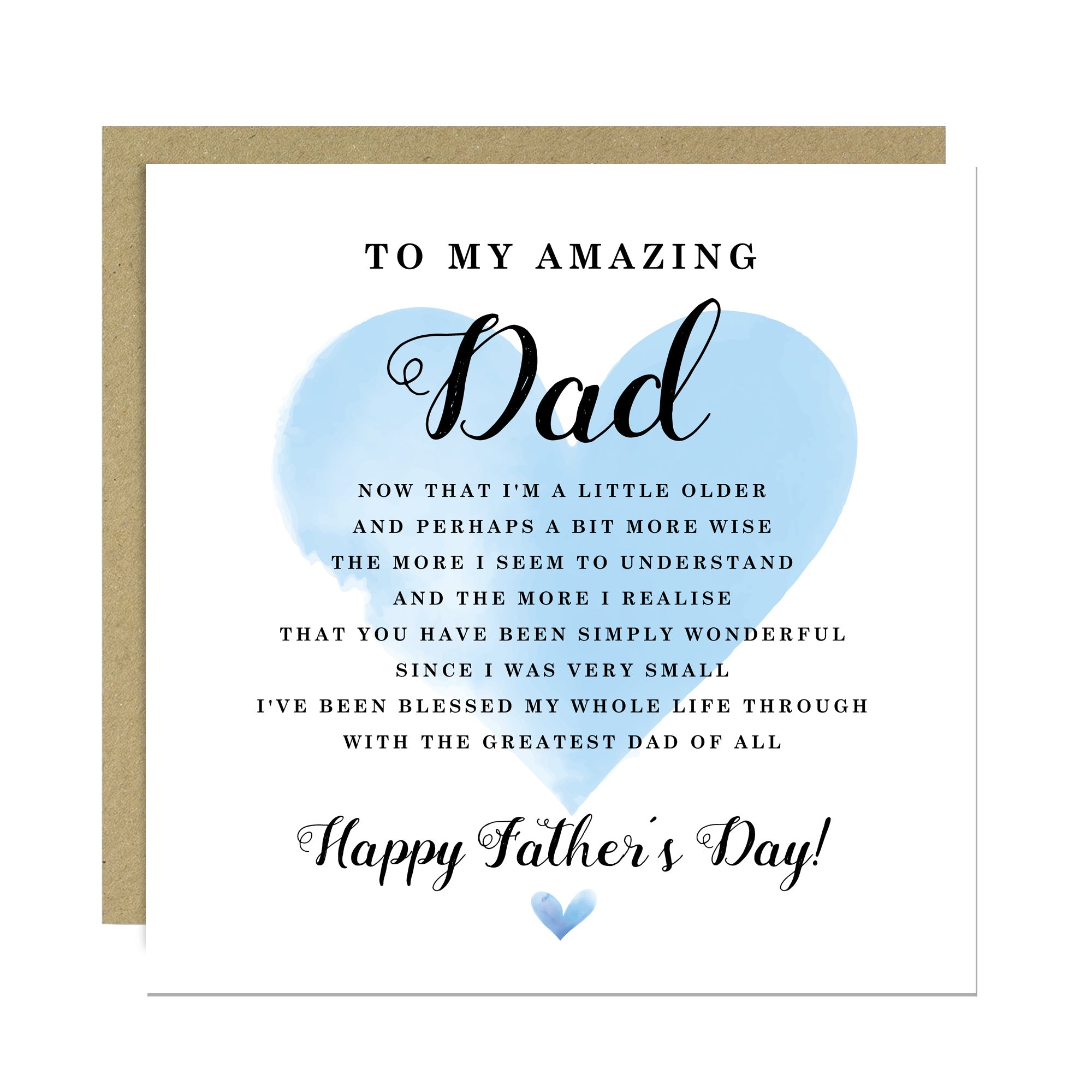 Amazing Dad Fathers Day Card From Daughter Happy Father's Day – Red ...