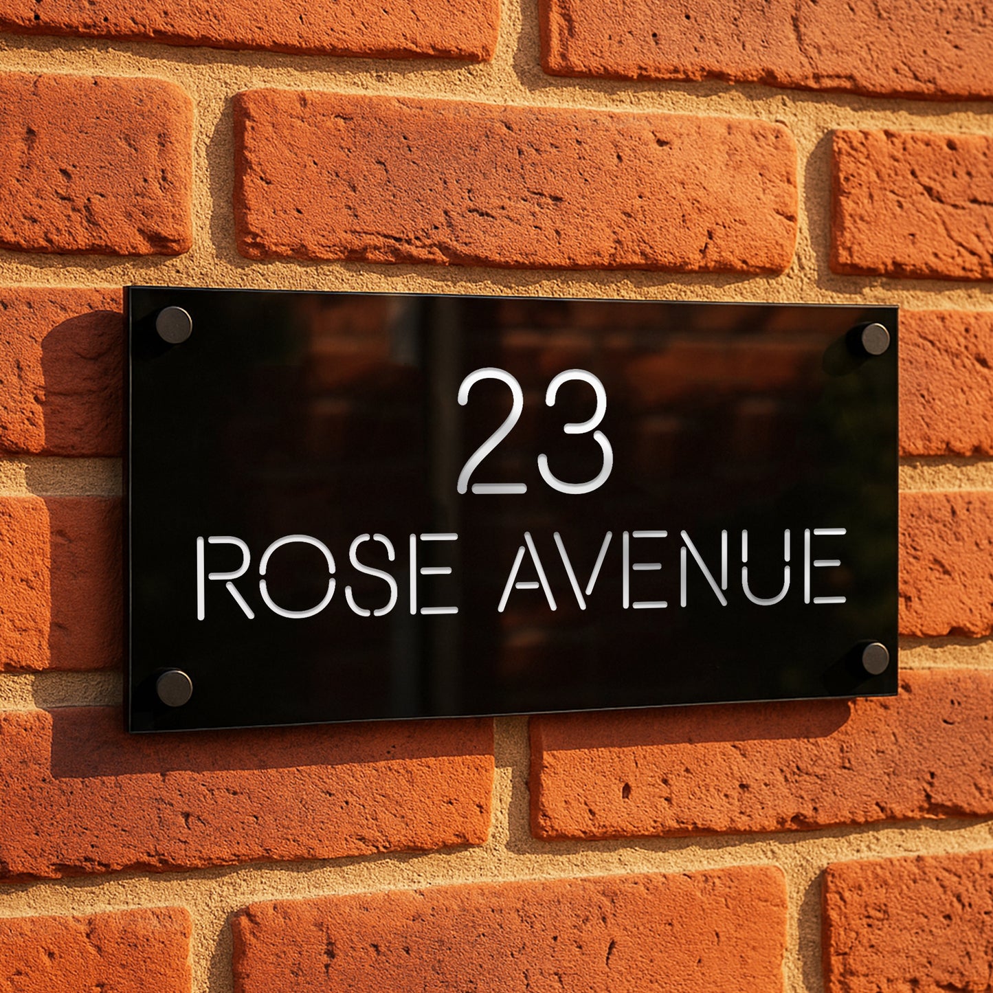 Laser Engraved Address Wall Plaques Personalised House Sign