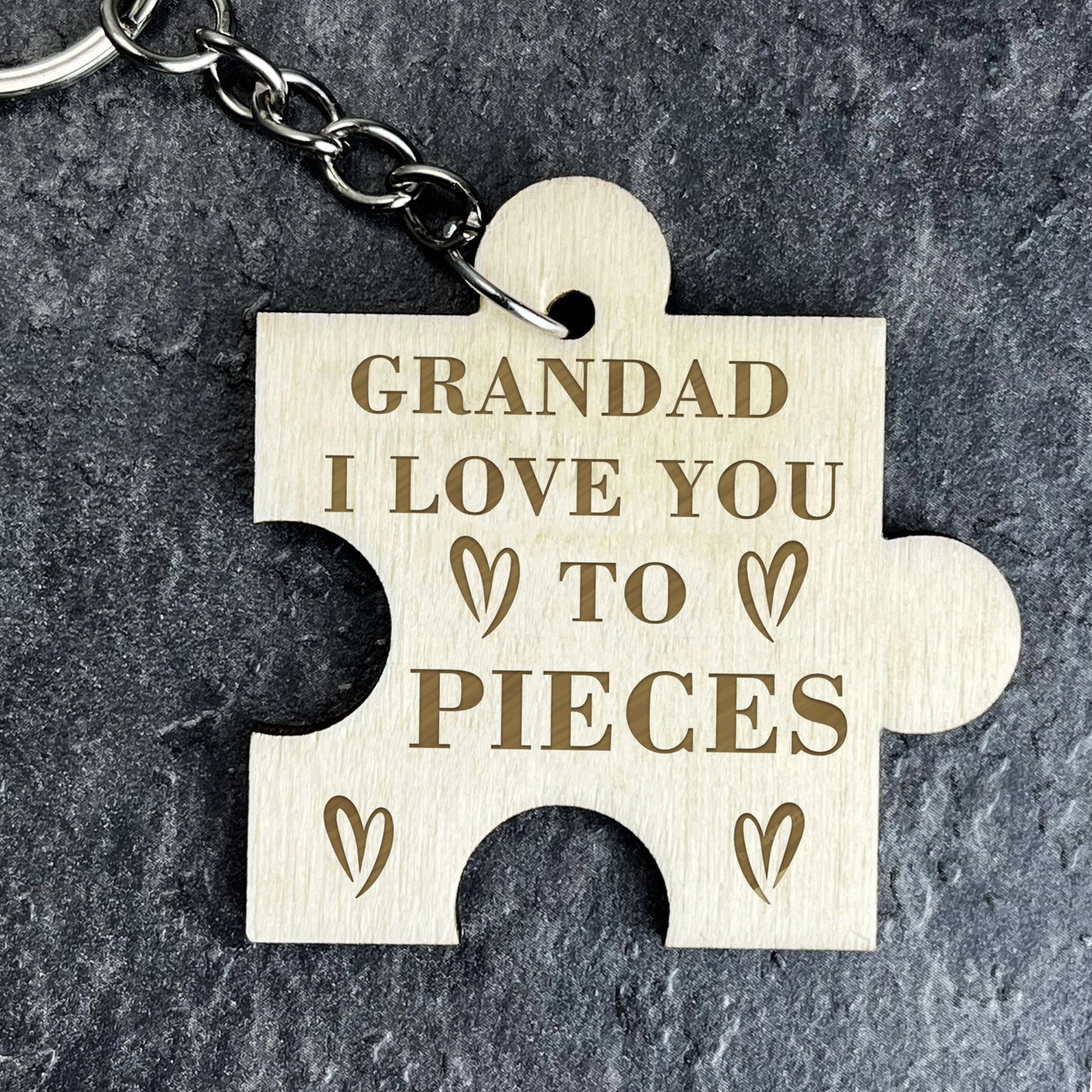 Grandad Keyring Engraved Gift For Fathers Day From Daughter Son