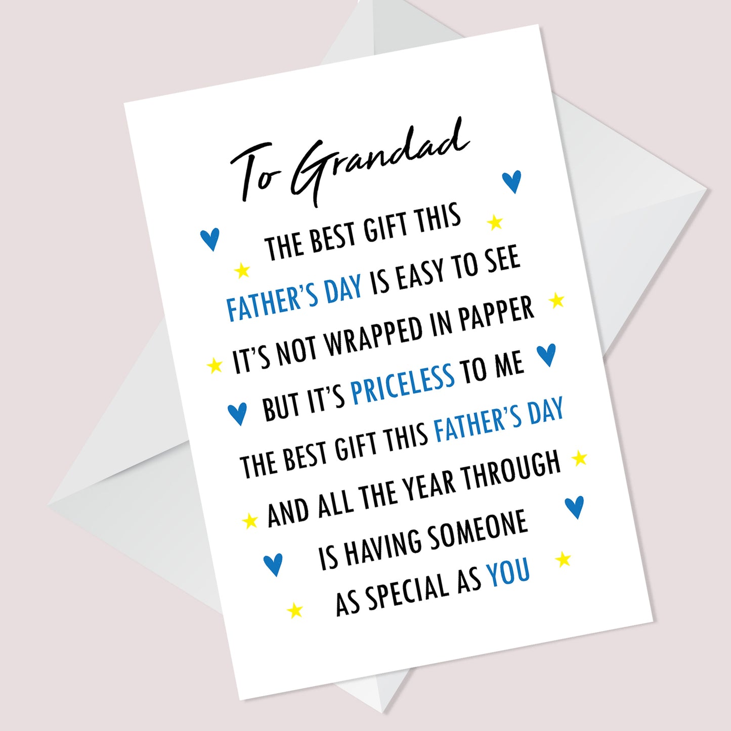 Fathers Day Card For Grandad Thank You Card For Grandad