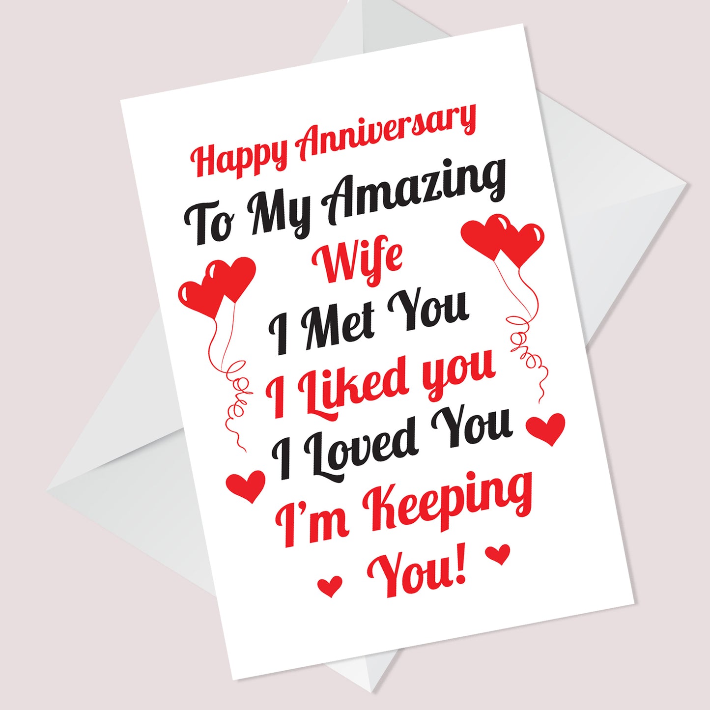 Anniversary Card For Wife Anniversary Cards For Her Thank You