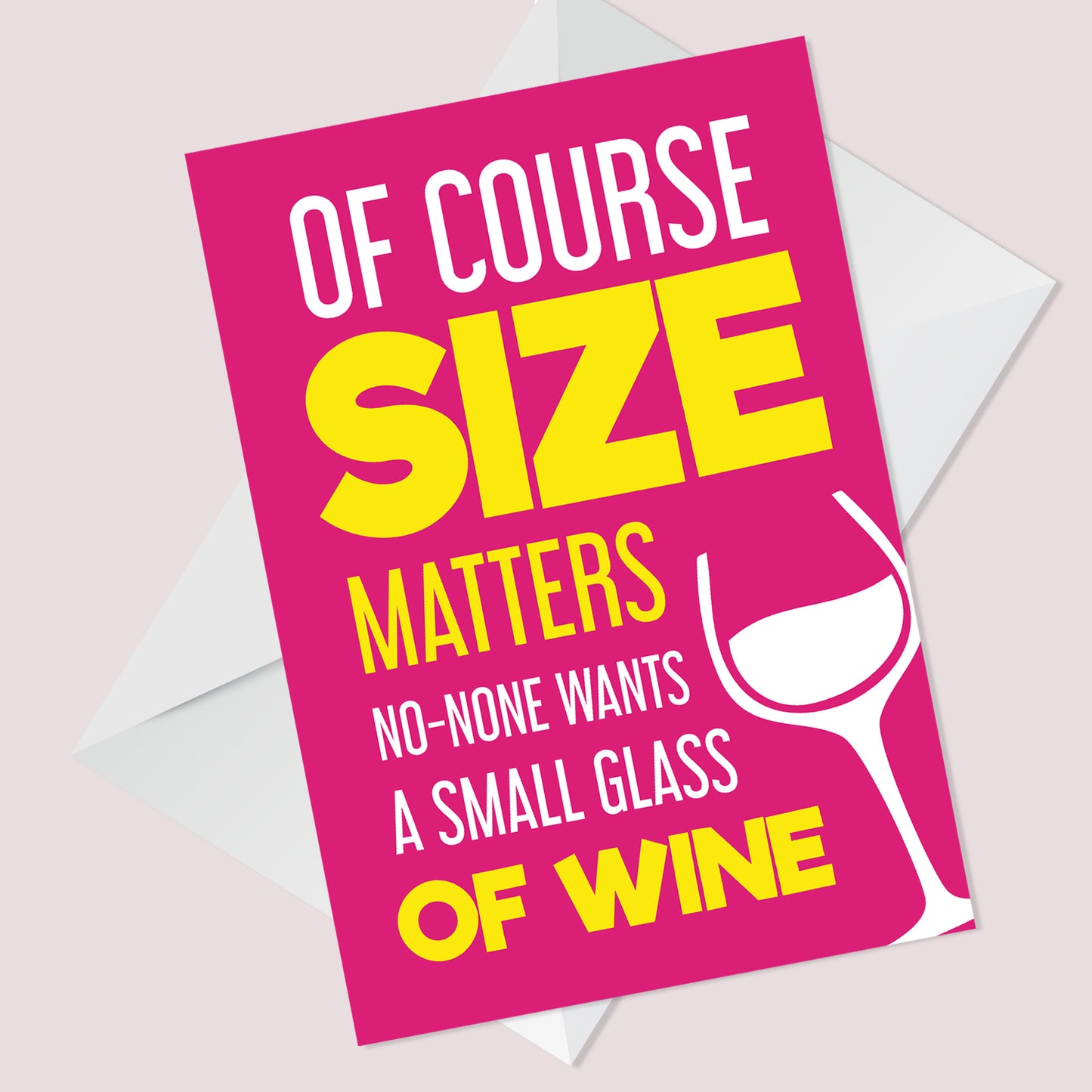 Funny Cards For Women Small Glass Of Wine Novelty Card For Her