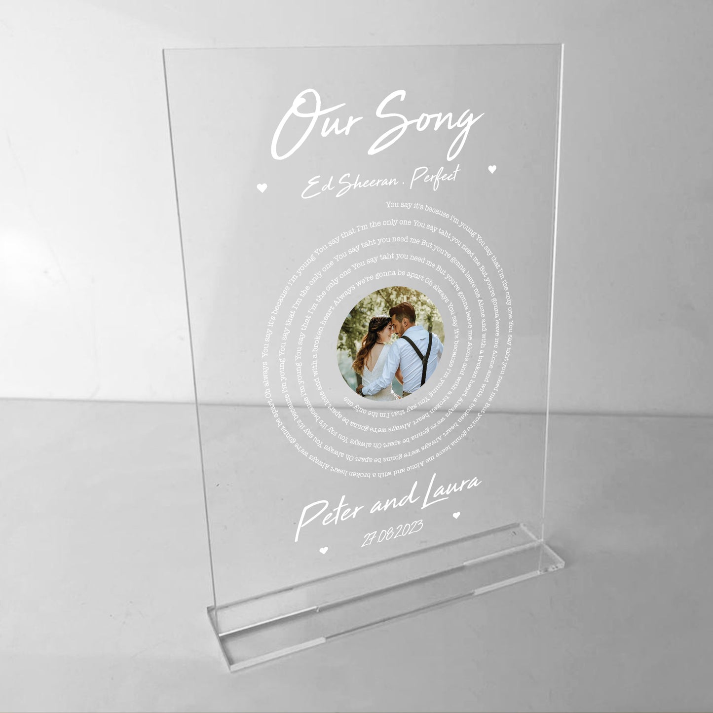 Personalised Our Song Anniversary Plaque For Husband Wife