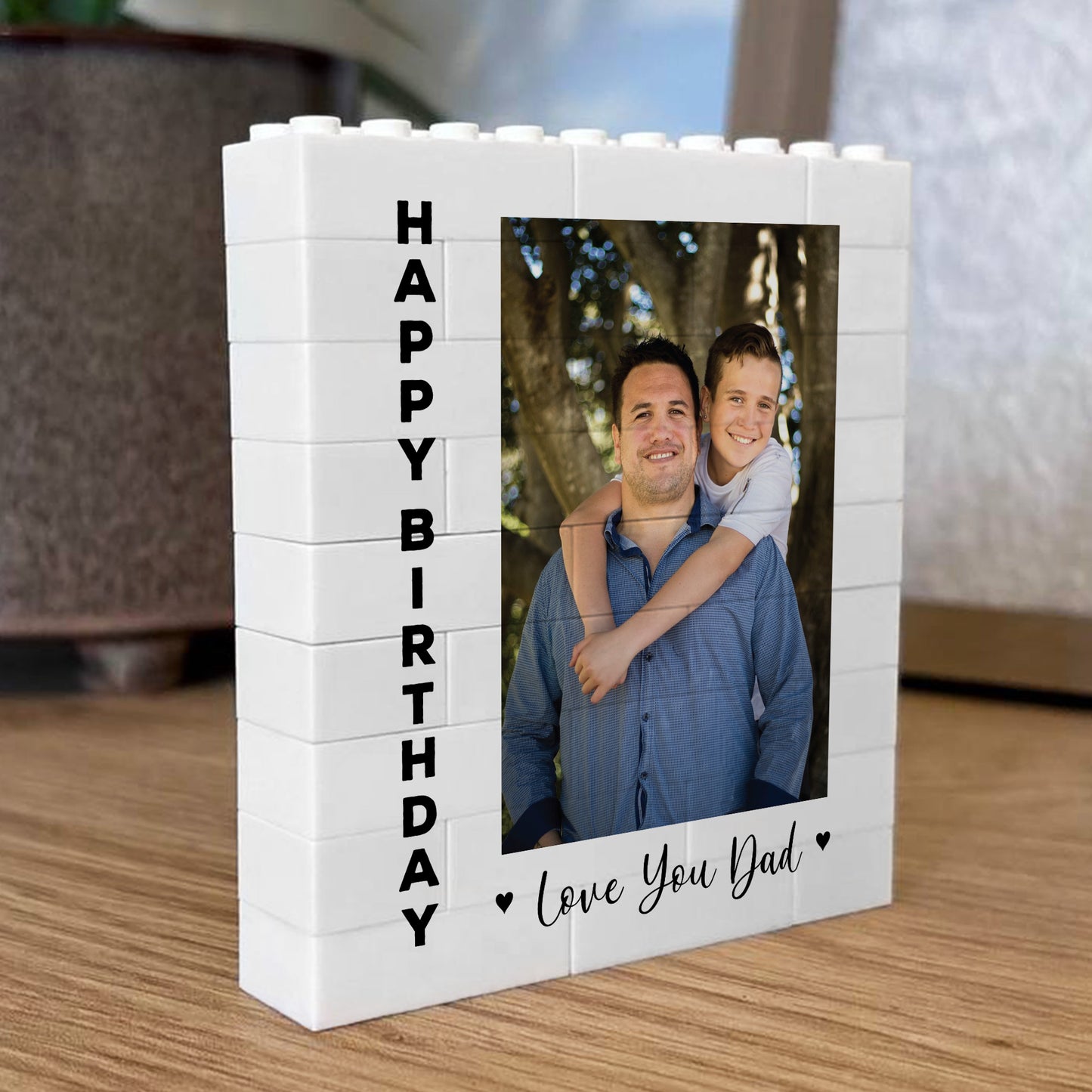 Personalised Dad Gift Love You Dad Gift Brick Photo Block