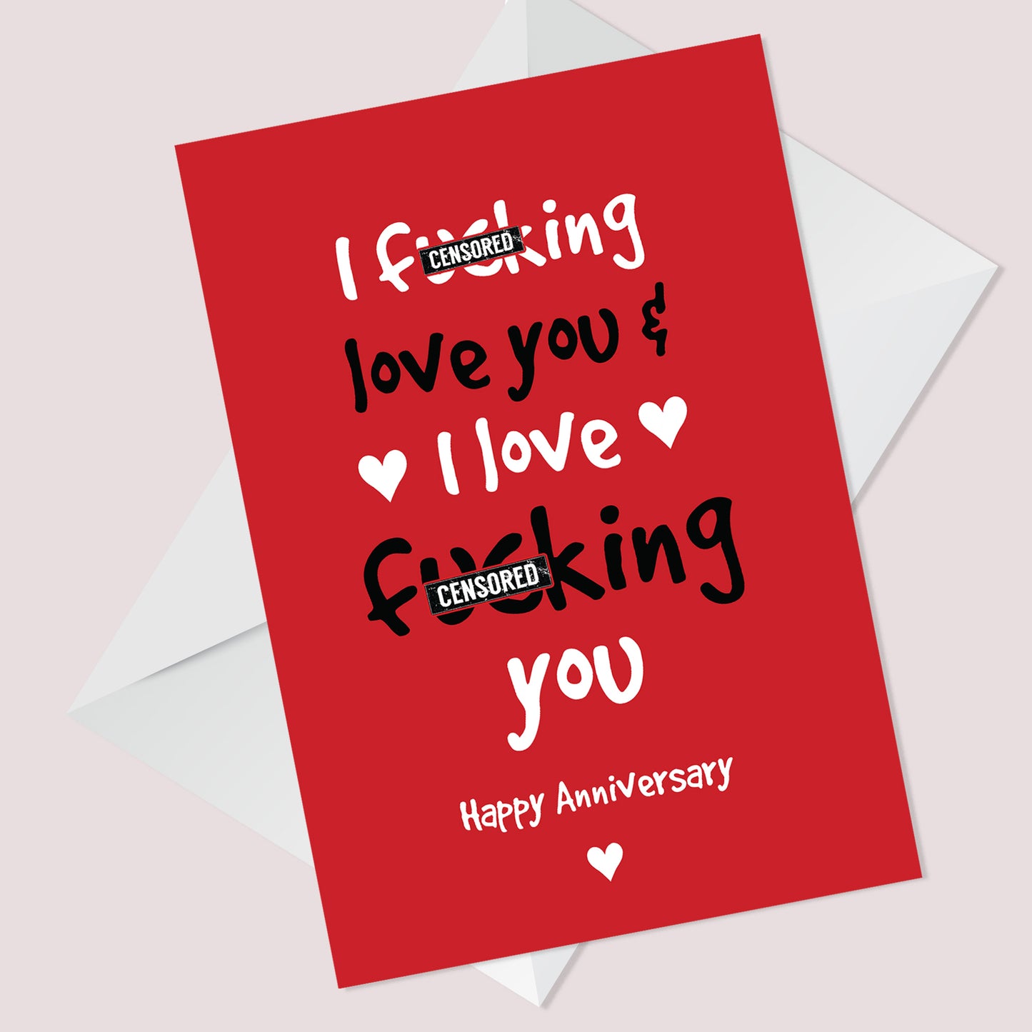 Funny Rude Anniversary Card For Husband Boyfriend Girlfriend