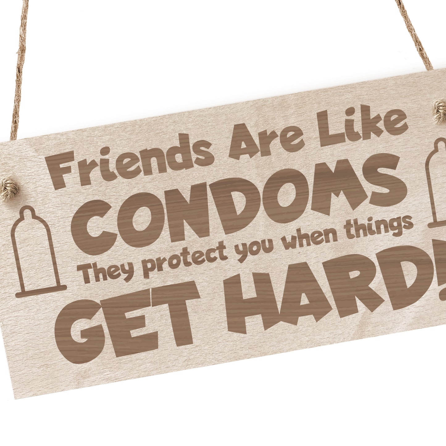 Funny Friendship Plaque Wood Sign Gift For Friends Cheer Up