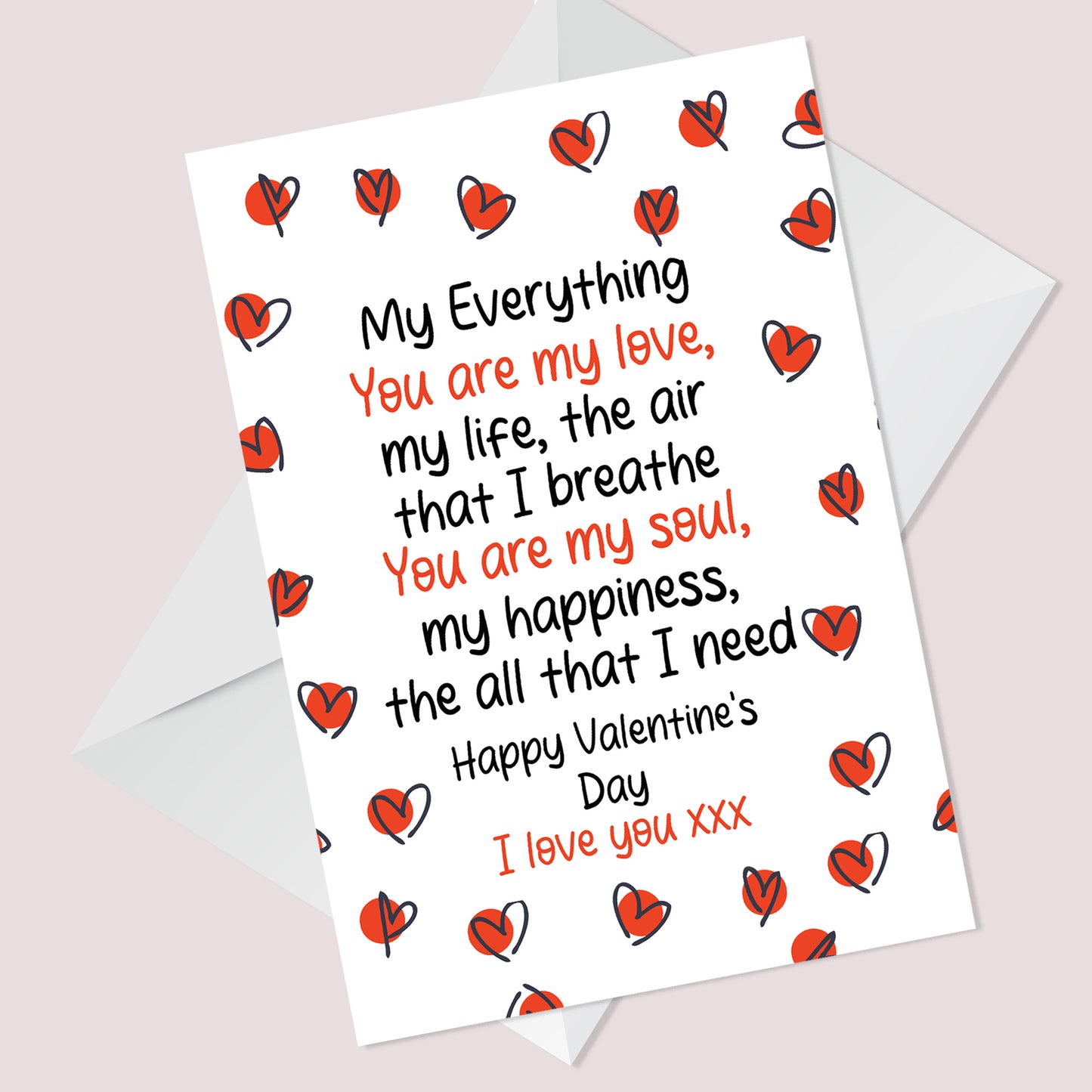 VALENTINES Day Card Husband Boyfriend Girlfriend Wife FIANCÉ