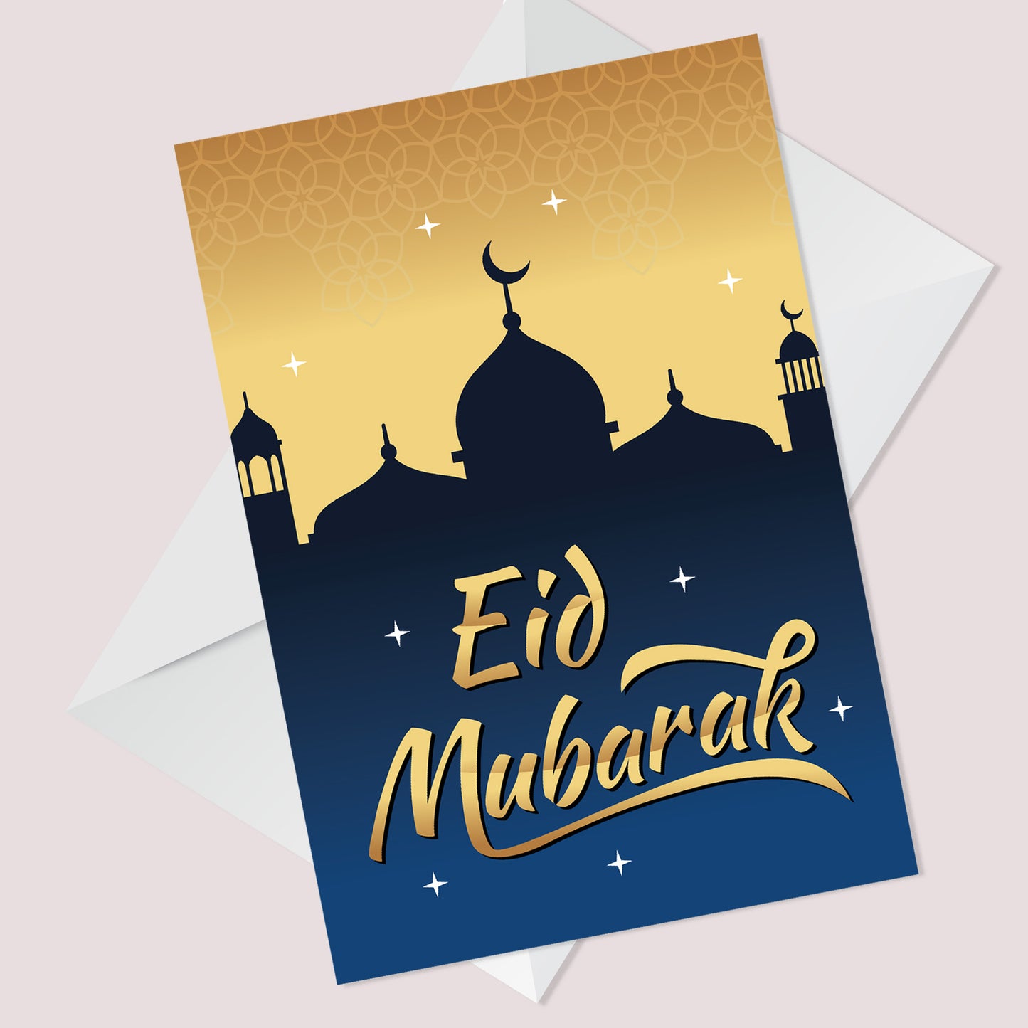 Eid Mubarak Card Happy Eid Ramadan Mubarak Greetings Card
