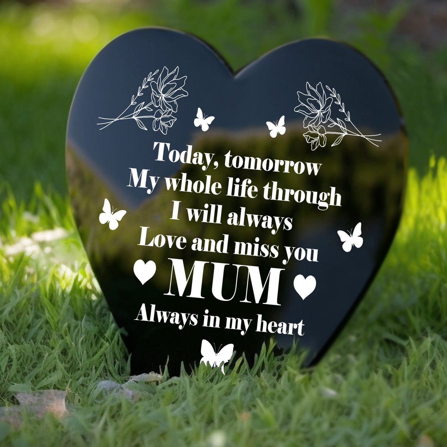 Mum Memorial Plaque Graveside Marker Decoration Grave Outdoor