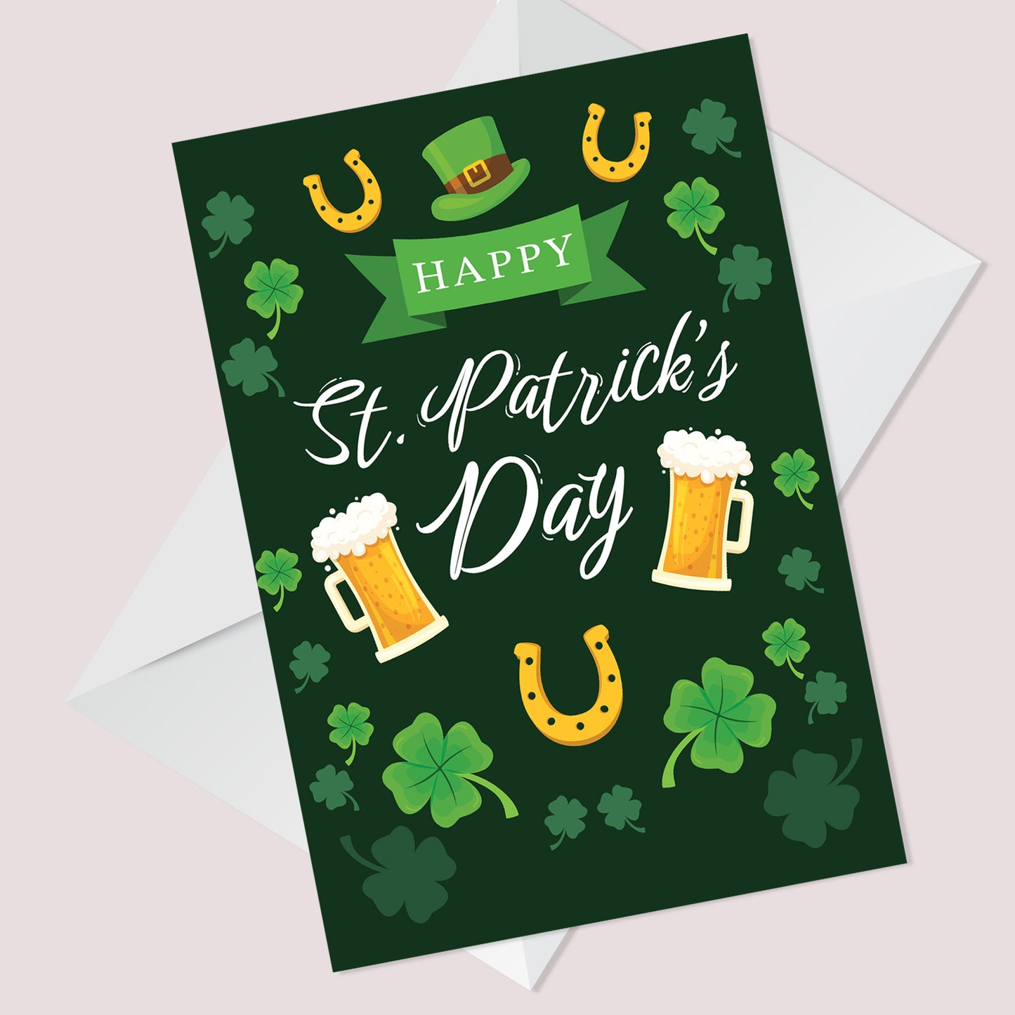 Happy St Patricks Day Greeting Card For Him Her Friends