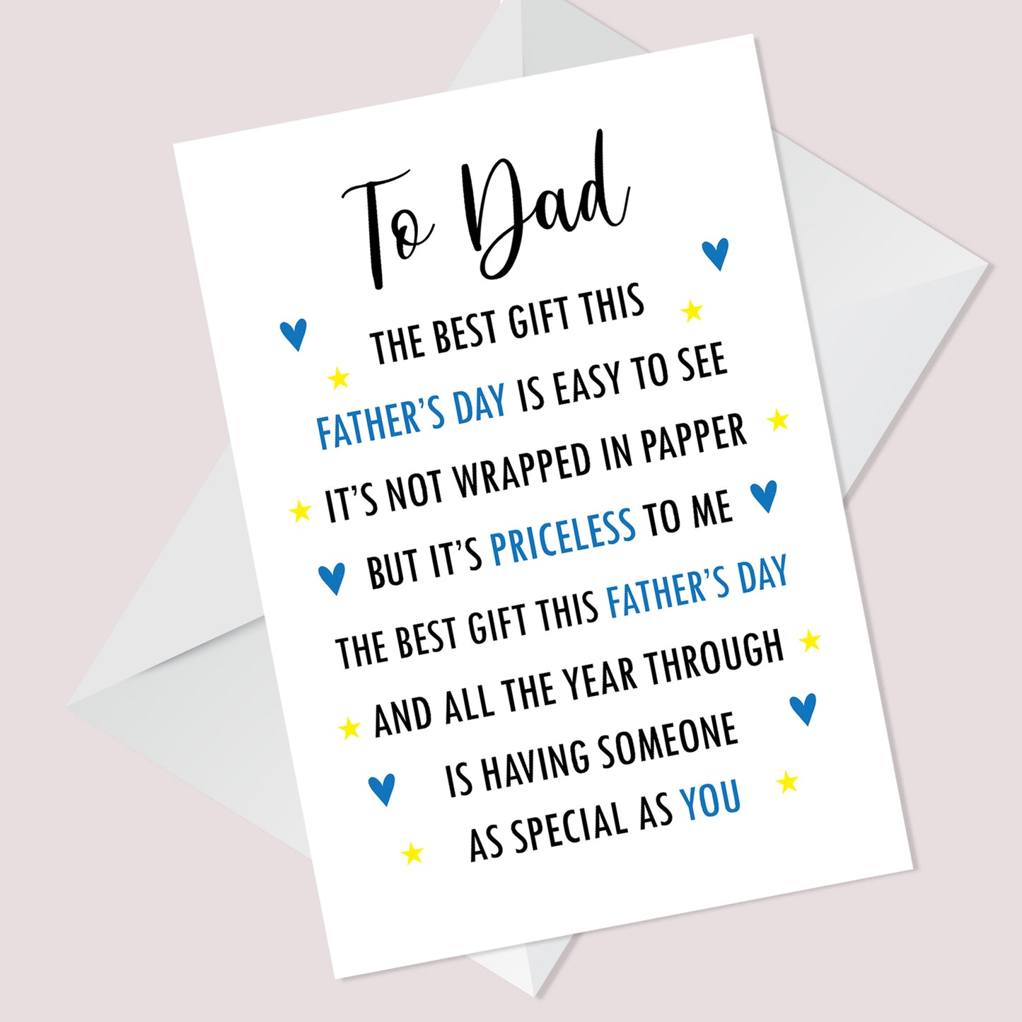 Fathers Day Card For Dad Thank You Card For Dad Fathers Day Card
