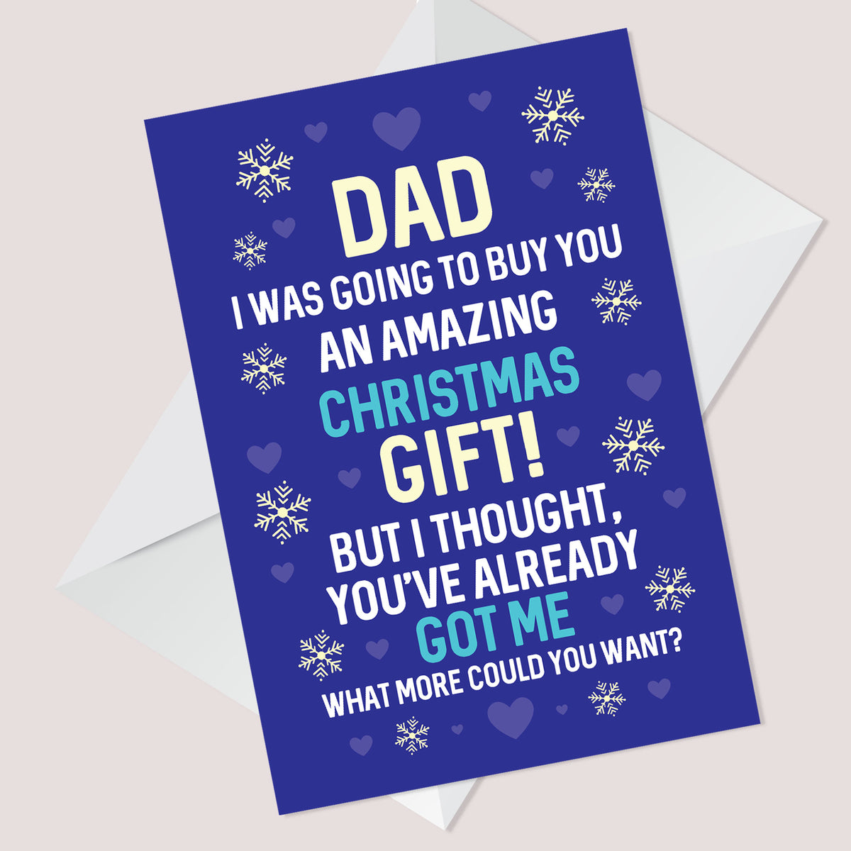 Funny Joke Christmas Card For Dad Christmas Cards For Him