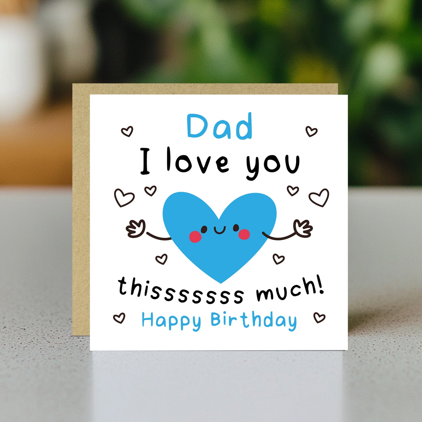 Birthday Card For Dad With Envelope Included Happy Birthday Card
