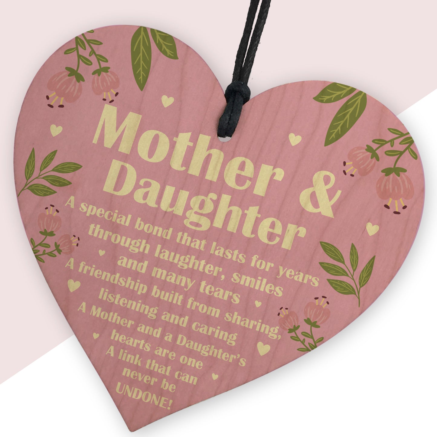 Mothers Day Card Wood Heart Bundle Mothering Sunday Card