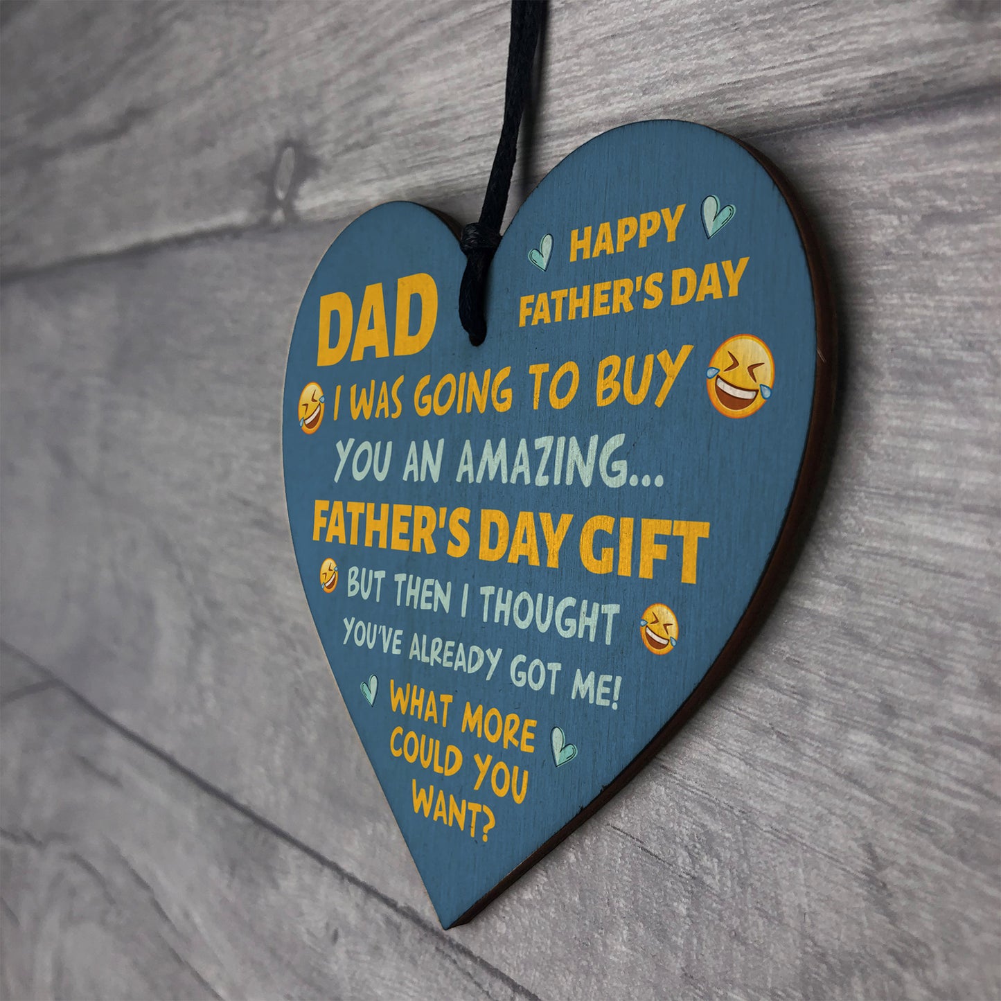 Dad Gifts For Fathers Day Novelty Wooden Heart Gift For Dad