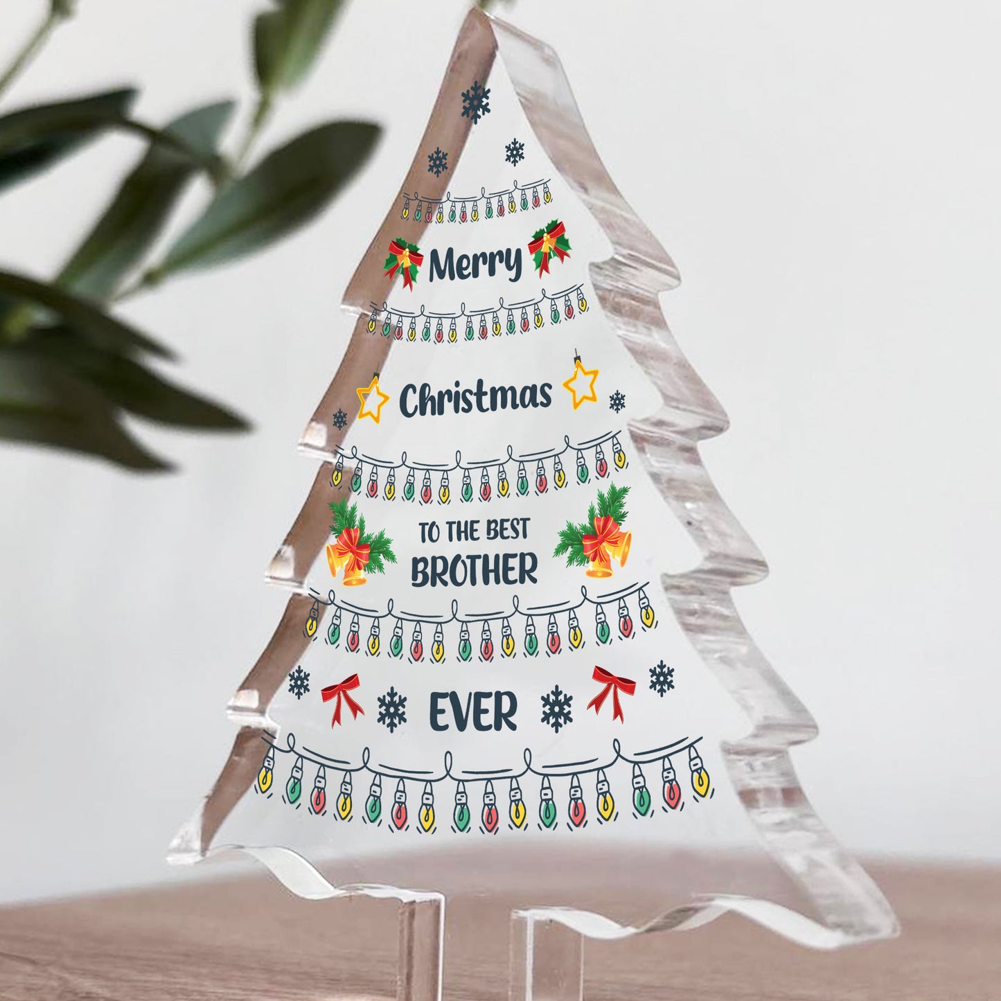 Brother Gift Christmas Acrylic Christmas Tree Gift For Him