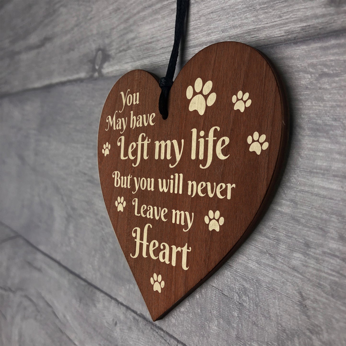 Special Memorial Gift For Dog Puppy Cat Wood Heart Decoration