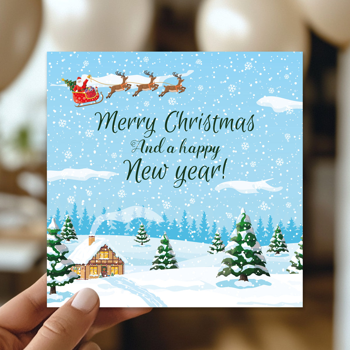 Merry Christmas Cards For Family or Friends Xmas Card For Kids