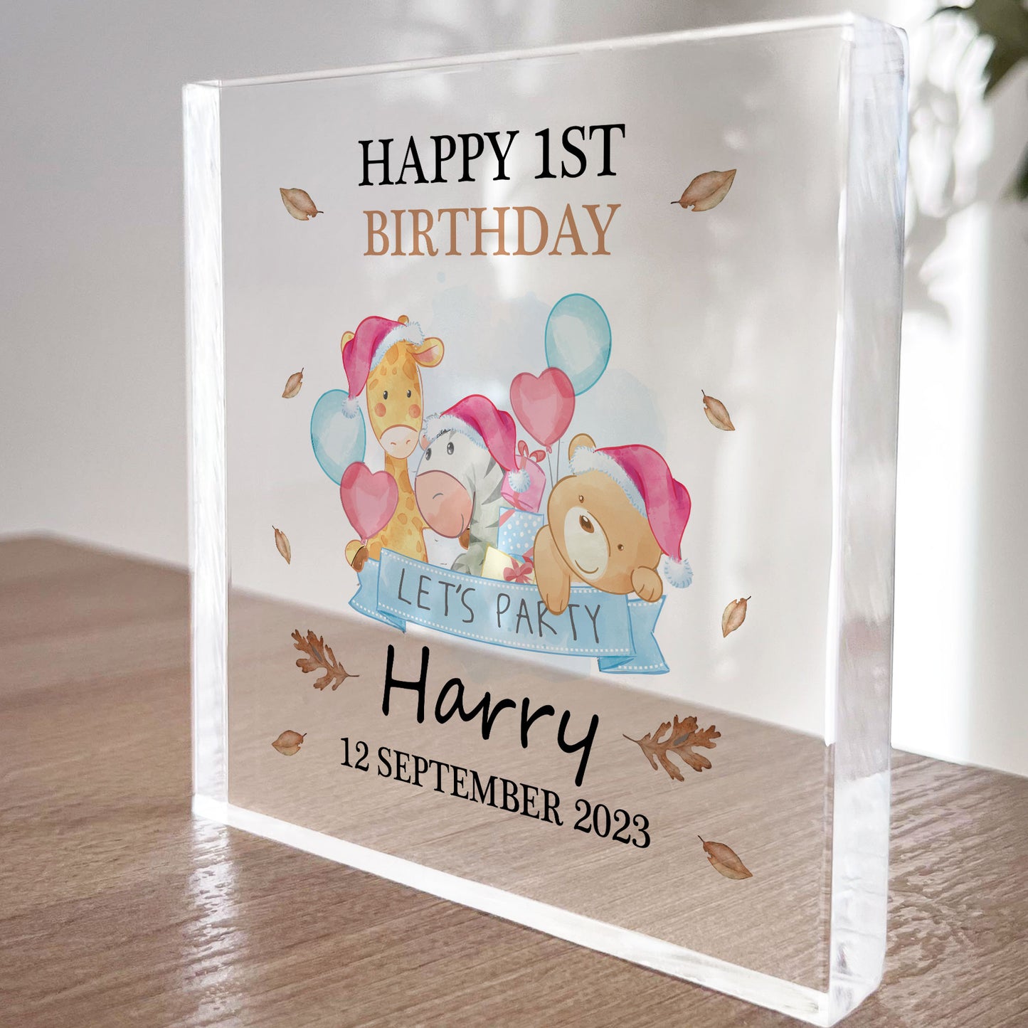1st Birthday Gift For Baby Boy Girl Personalised Block