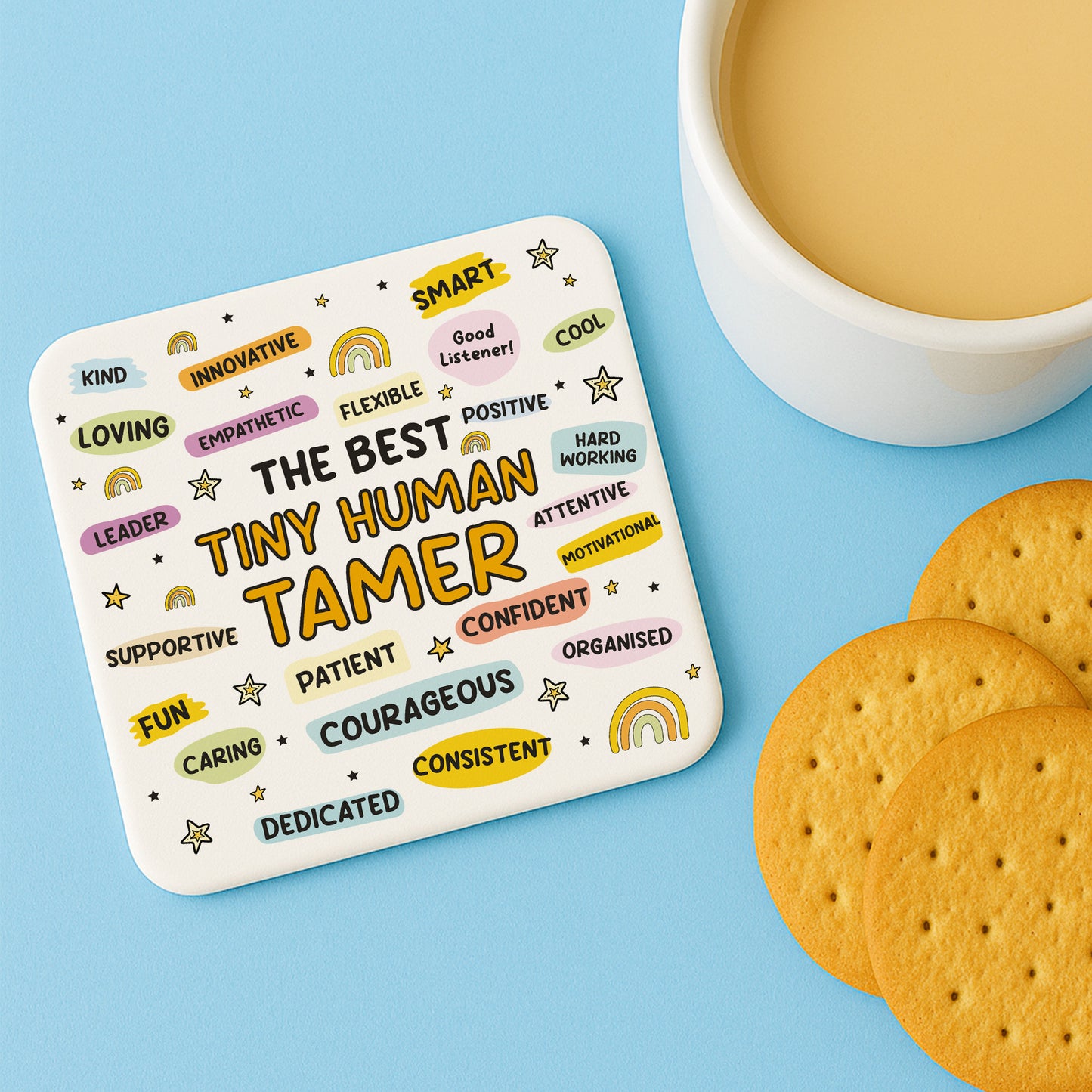 Funny Teacher Gift Teacher Coaster The Best Tiny Human Tamer