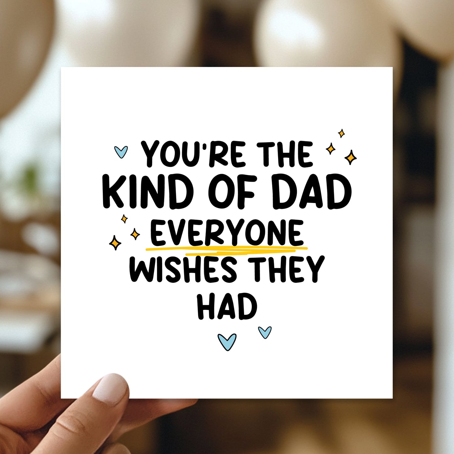 Cute Card For Dad For Birthday Fathers Day With Envelope