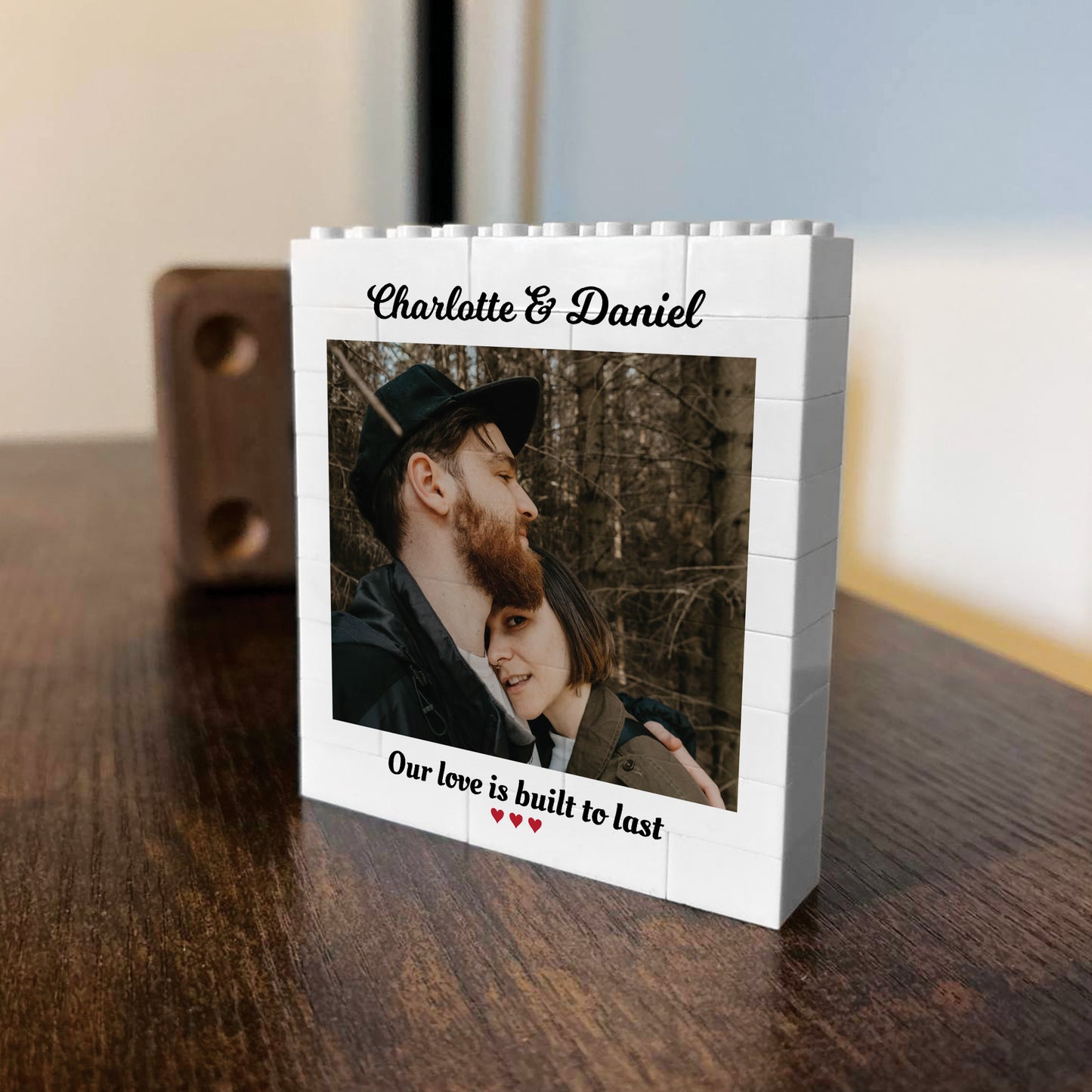 Personalised Photo Block Gift for Boyfriend Girlfriend Husband