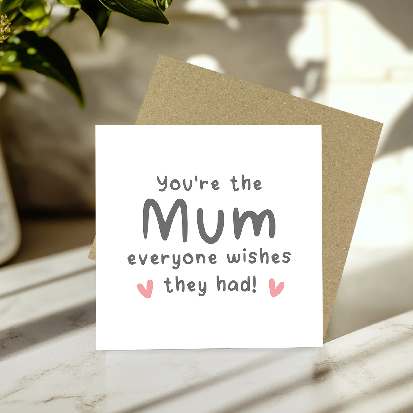 Funny Mum Card and Wood Heart Novelty Mum Gift From Daughter Son