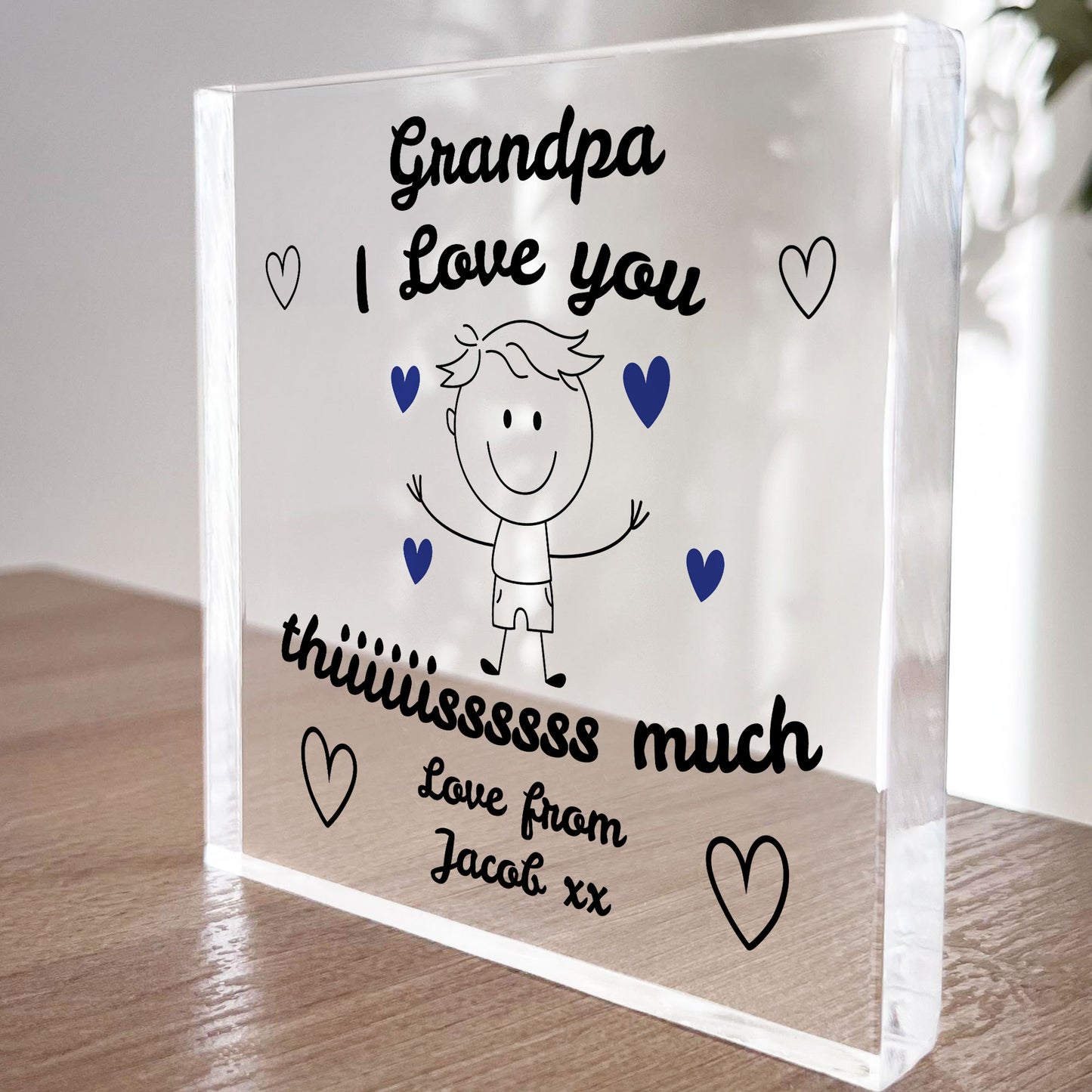 Gift For Grandpa Grandad I Love You This Much From Grandson