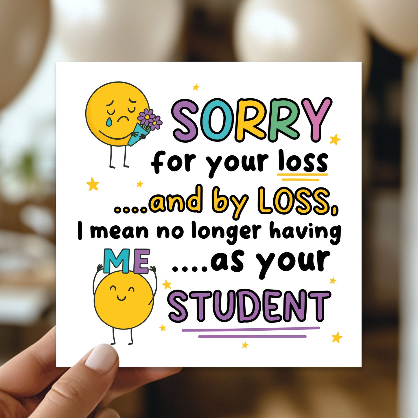 Funny Leaving School Nursery College Card For Teacher Goodbye