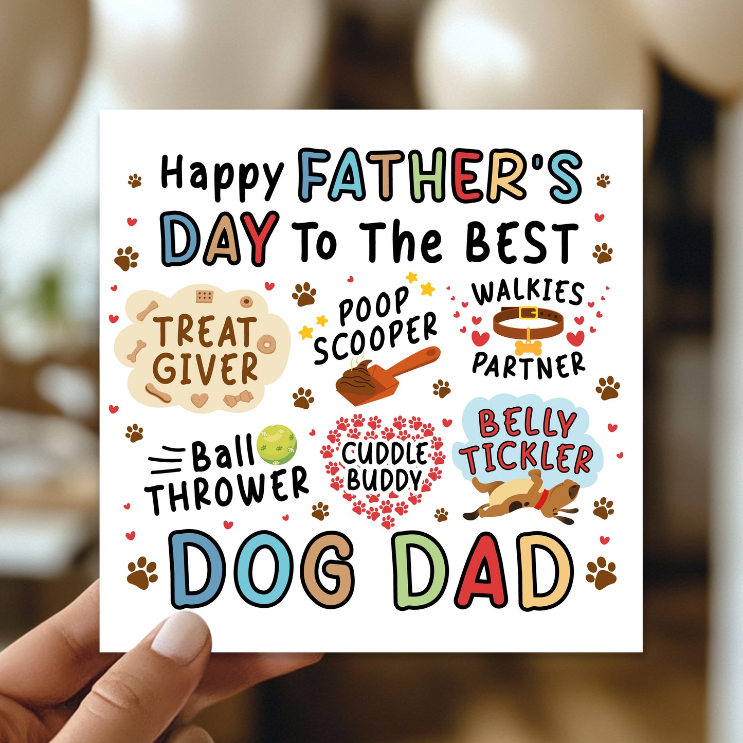 Happy Fathers Day Card From The Dog Fathers Day Card For Dad