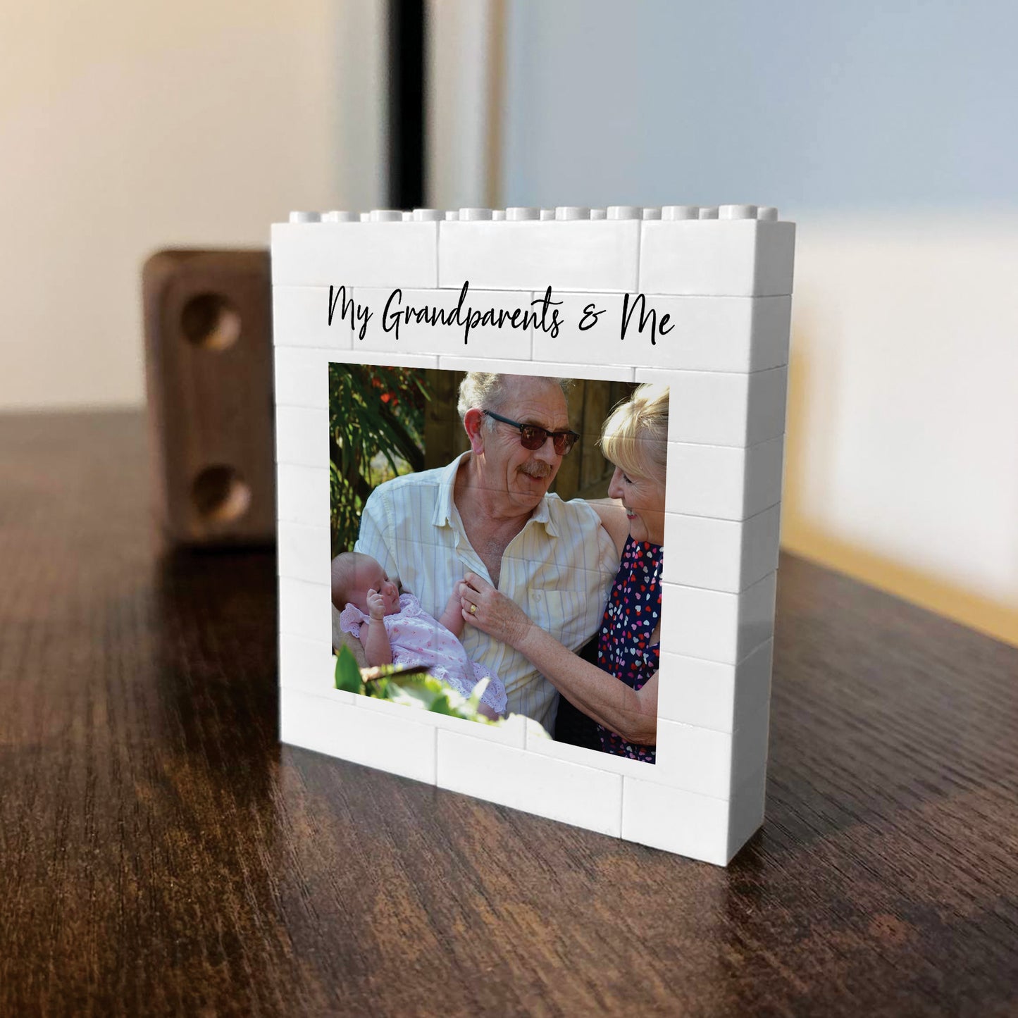 Personalised My Grandparents & Me Brick Photo Block Gift
