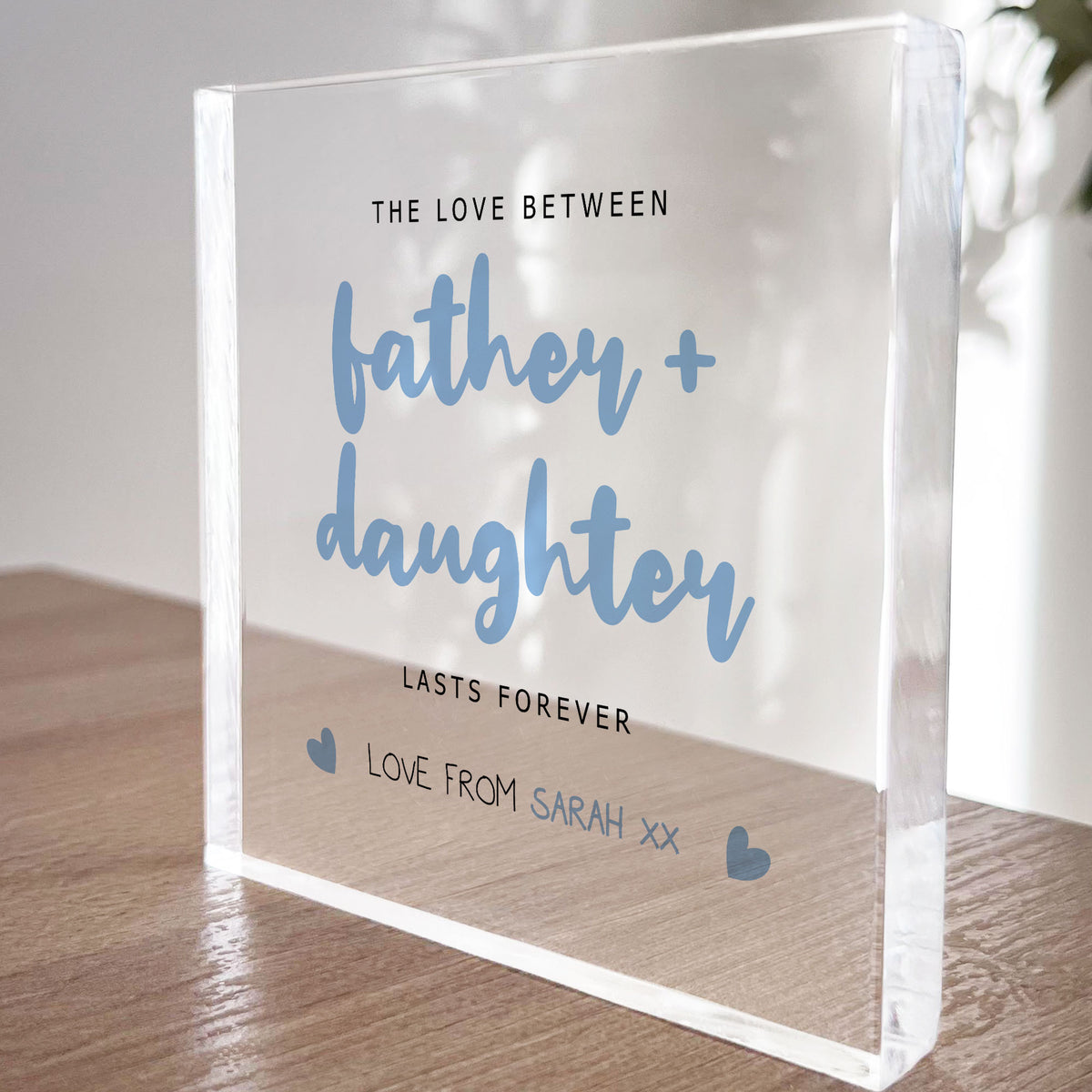 Father And Daughter Gift Daddy Daughter Plaque Personalised Gift