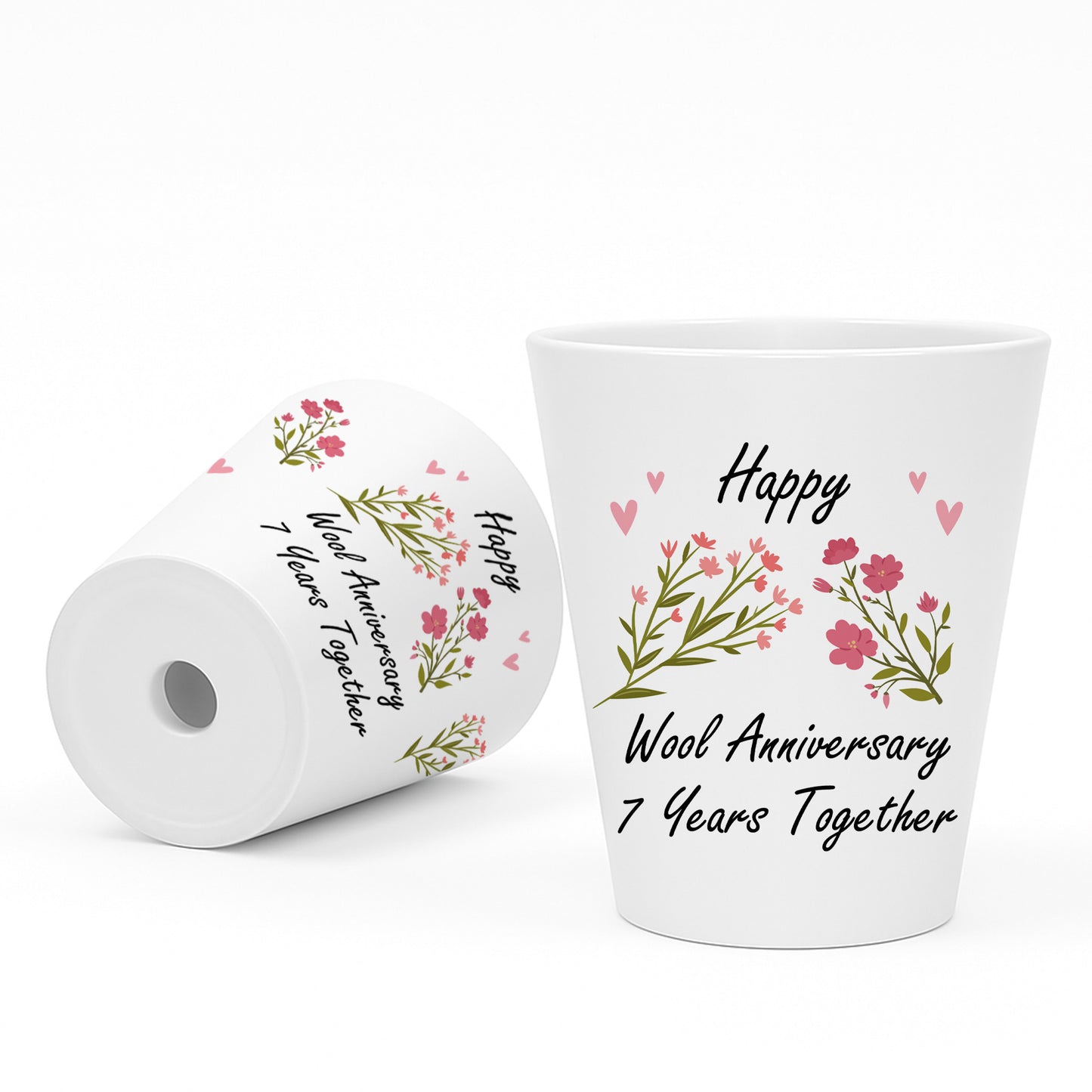 7th Anniversary Gift For Wife Husband Novelty Ceramic Plant Pot