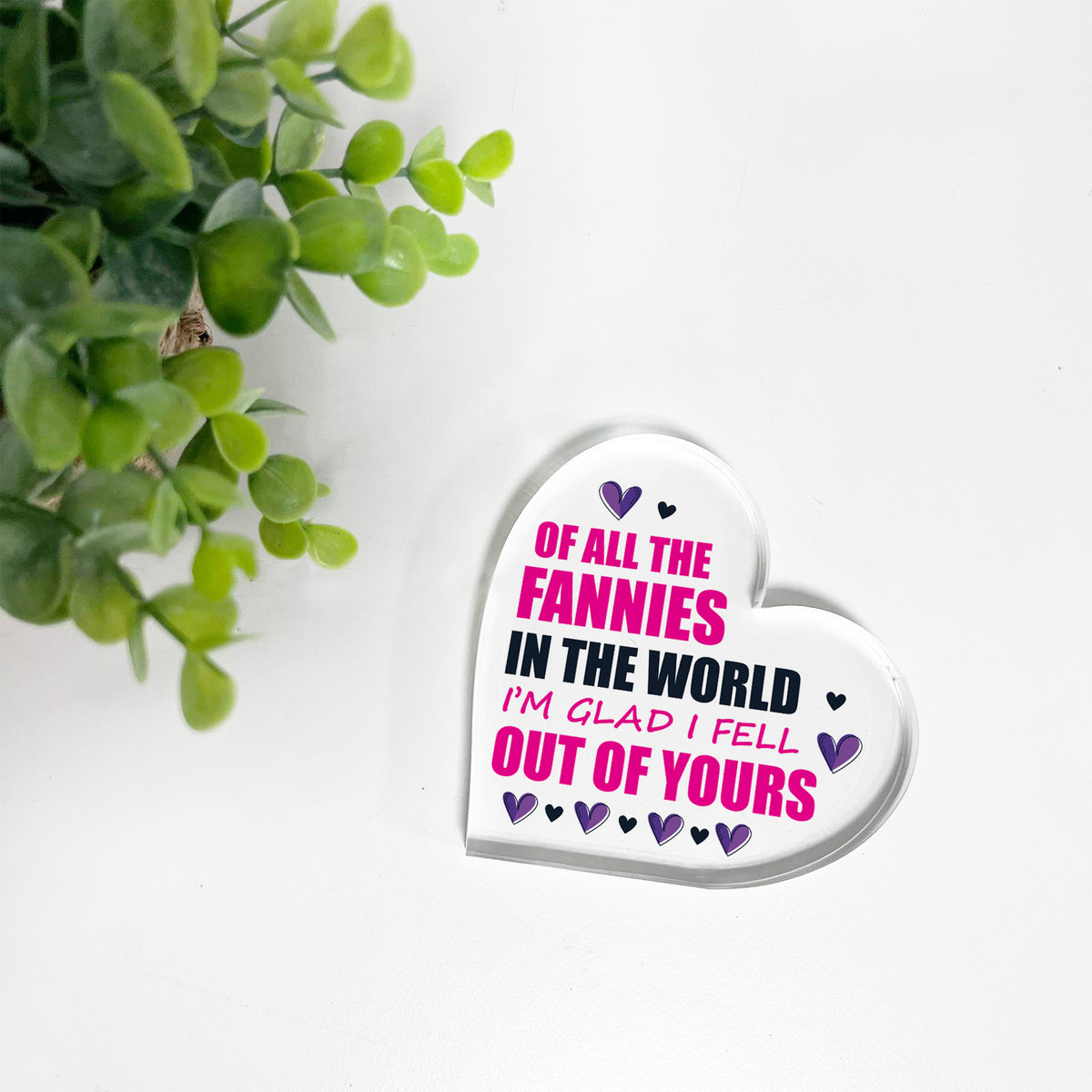 Funny Gift For Mum For Christmas Birthday Acrylic Heart Plaque
