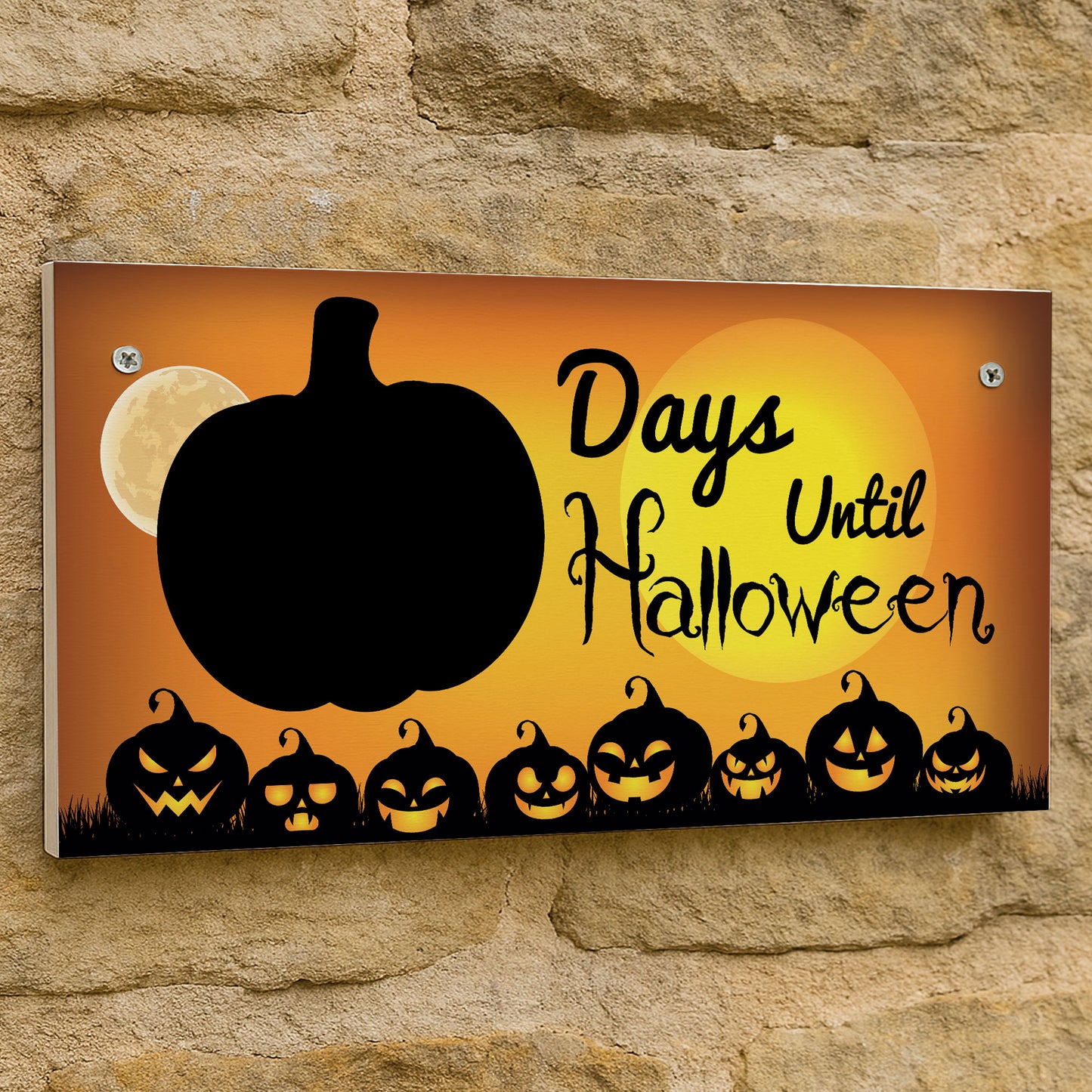 Days Until Halloween Countdown Signs Novelty Halloween Decor