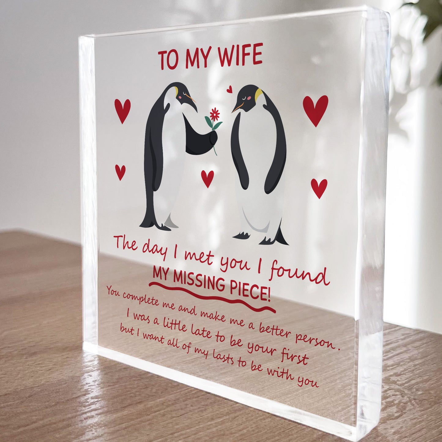 Gift for Wife from Husband Birthday Gift for Wife Acrylic