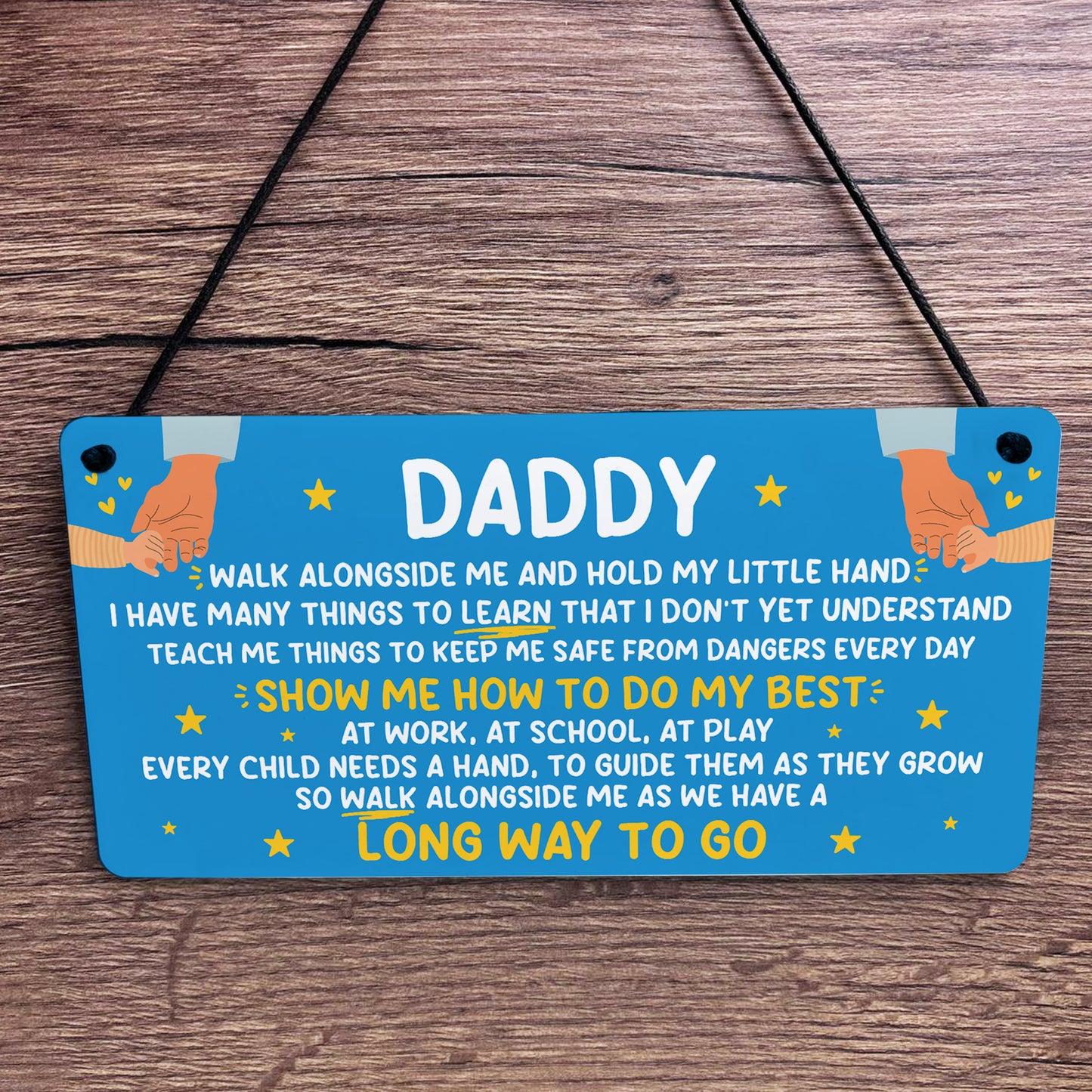Daddy Gift From Daughter Hanging Plaque Daddy Gift From Son