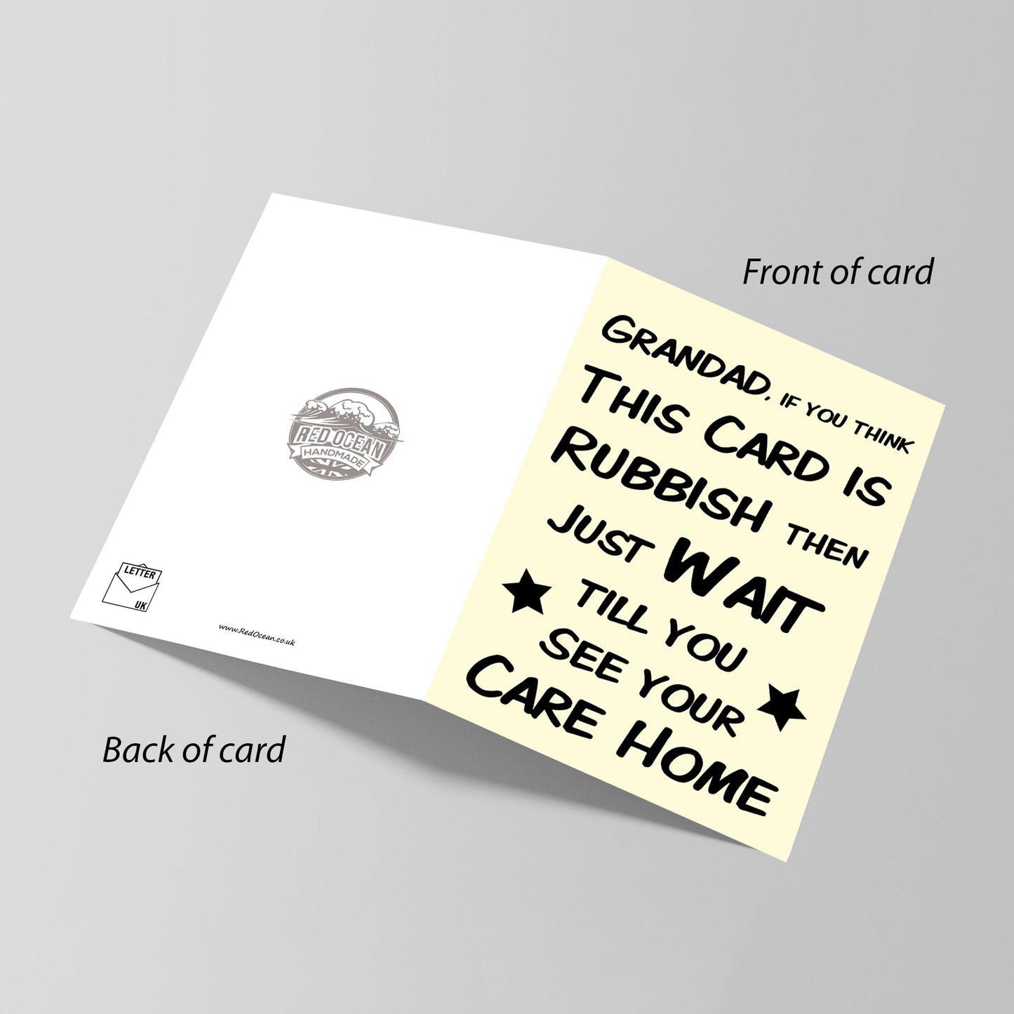 Joke Humour Card For Grandad Fathers Day Card With Envelope