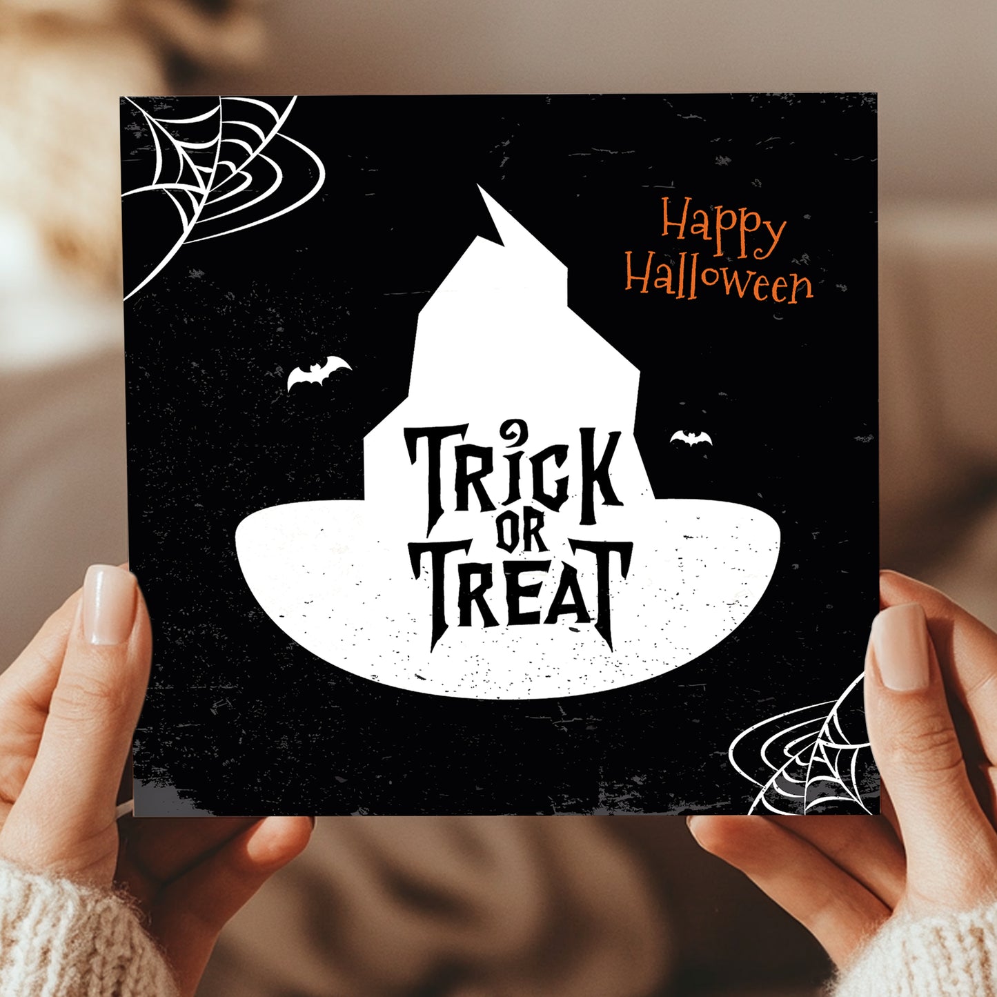 Halloween Cards Pack of 6 Greetings Card With Envelopes For Kids
