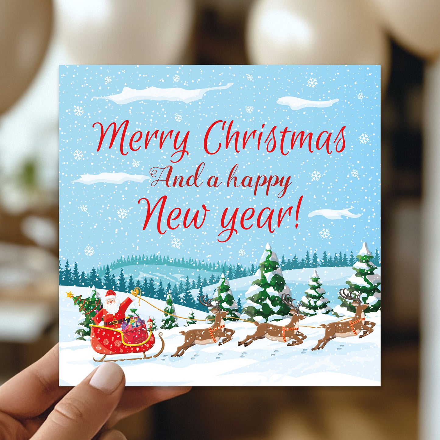 Merry Christmas Card Happy New Year Greetings Cards For Friends