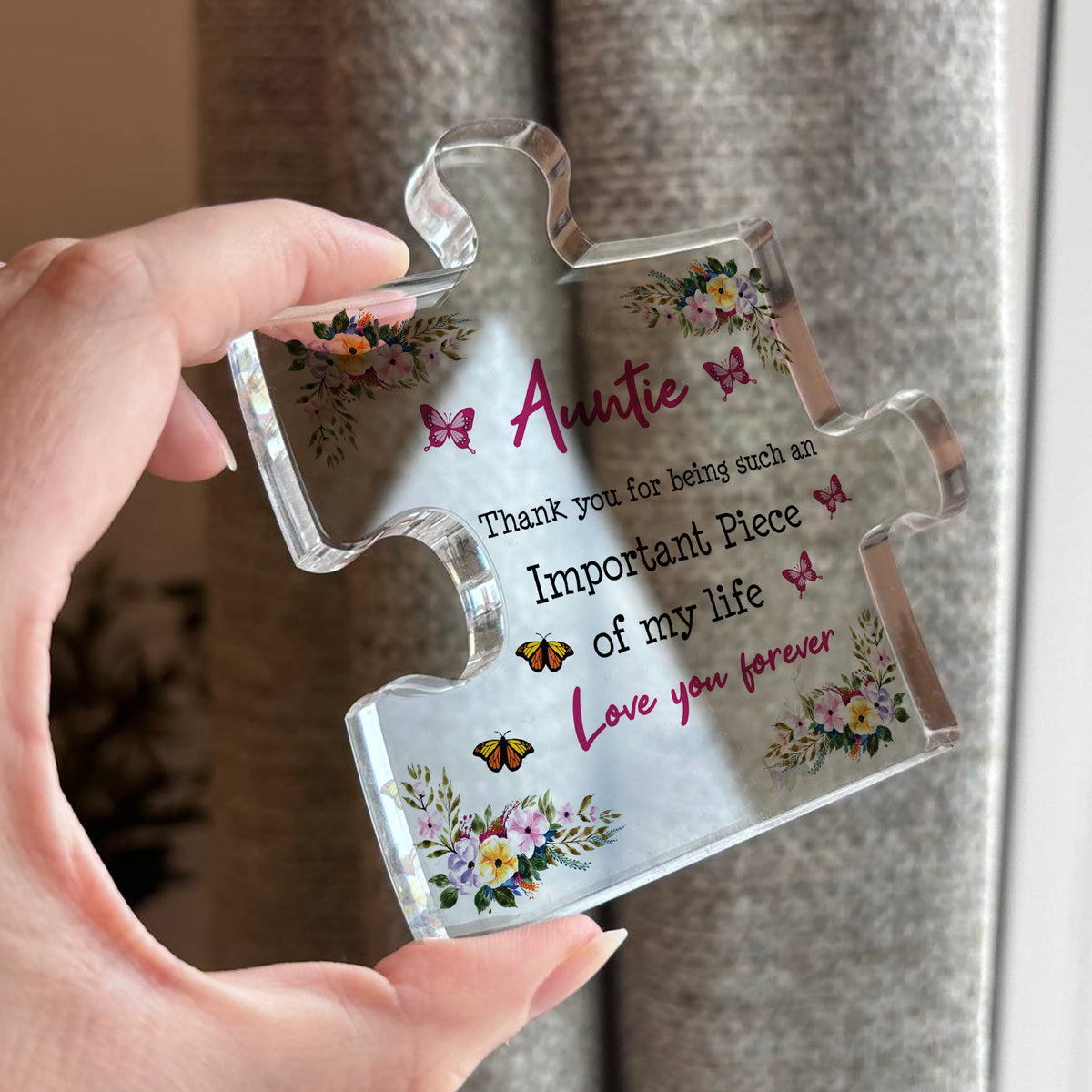 Love You AUNTIE Gift For Birthday Christmas Acrylic Plaque