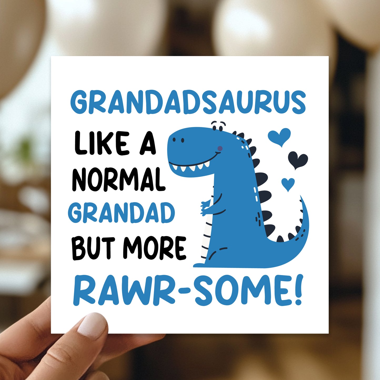 Birthday Card For Grandad Kraft Envelope Rawrsome Grandad Card