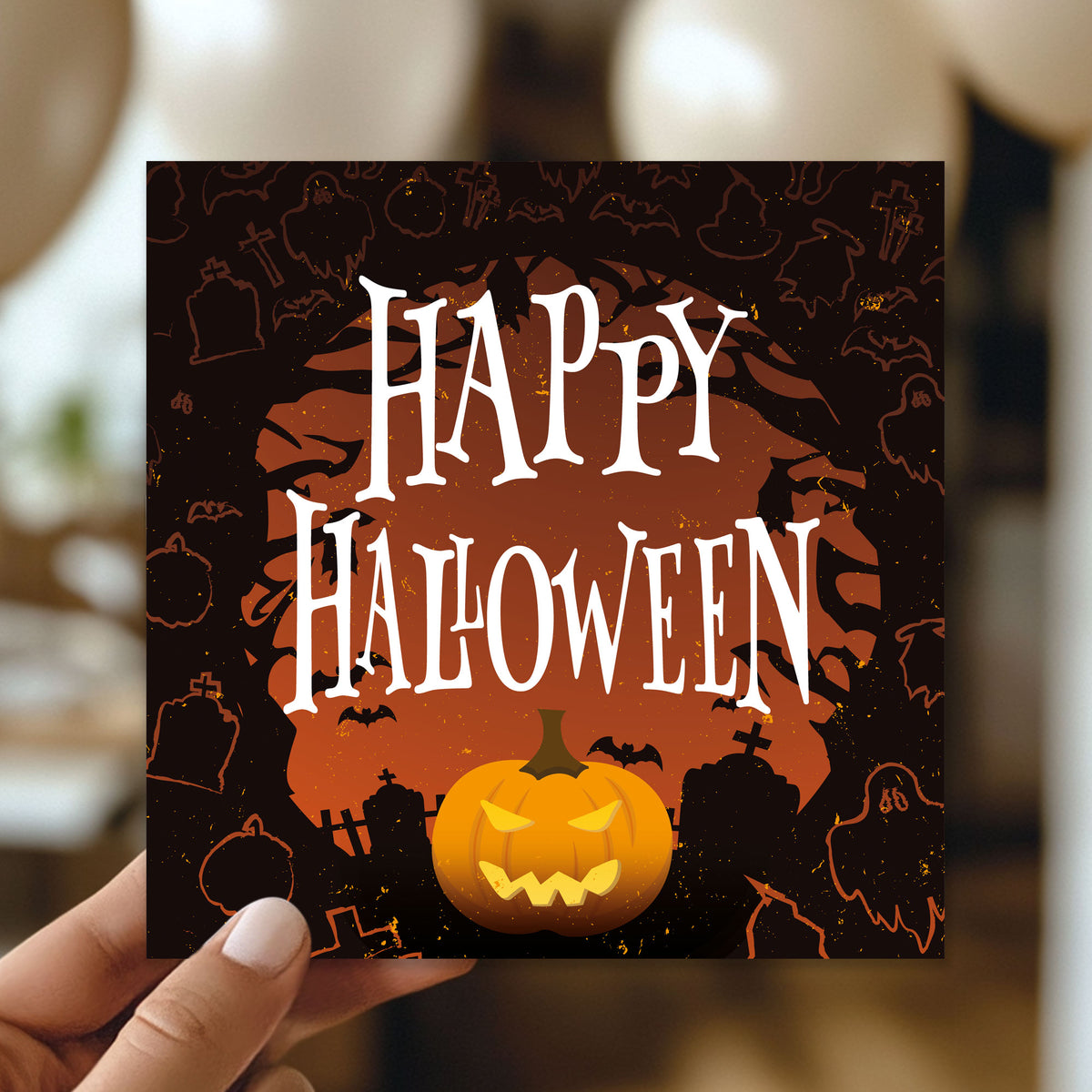 Scary HAPPY HALLOWEEN Card For Halloween Card For Daughter Son
