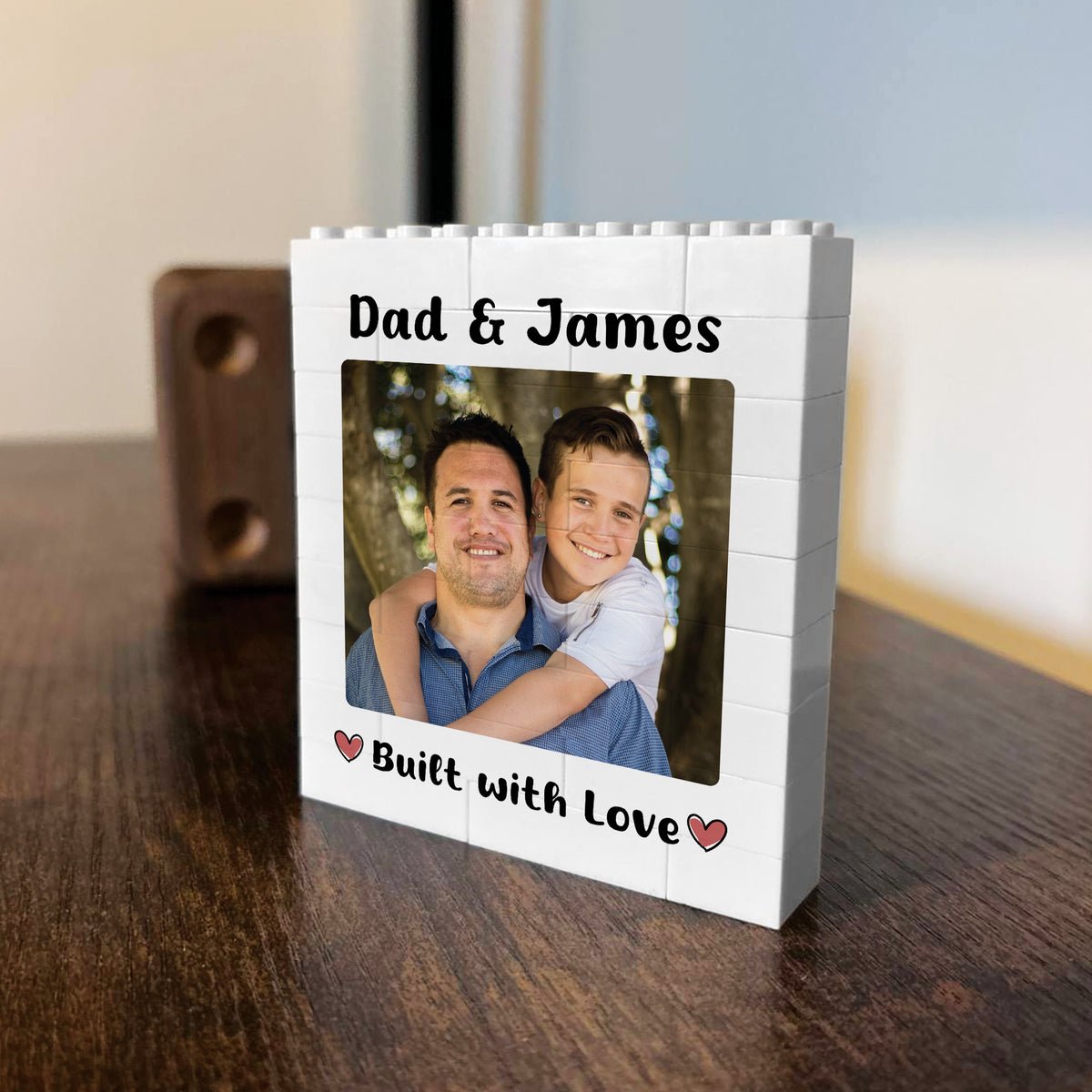 Personalised Fathers Day Photo Block Thank You Gift for Dad
