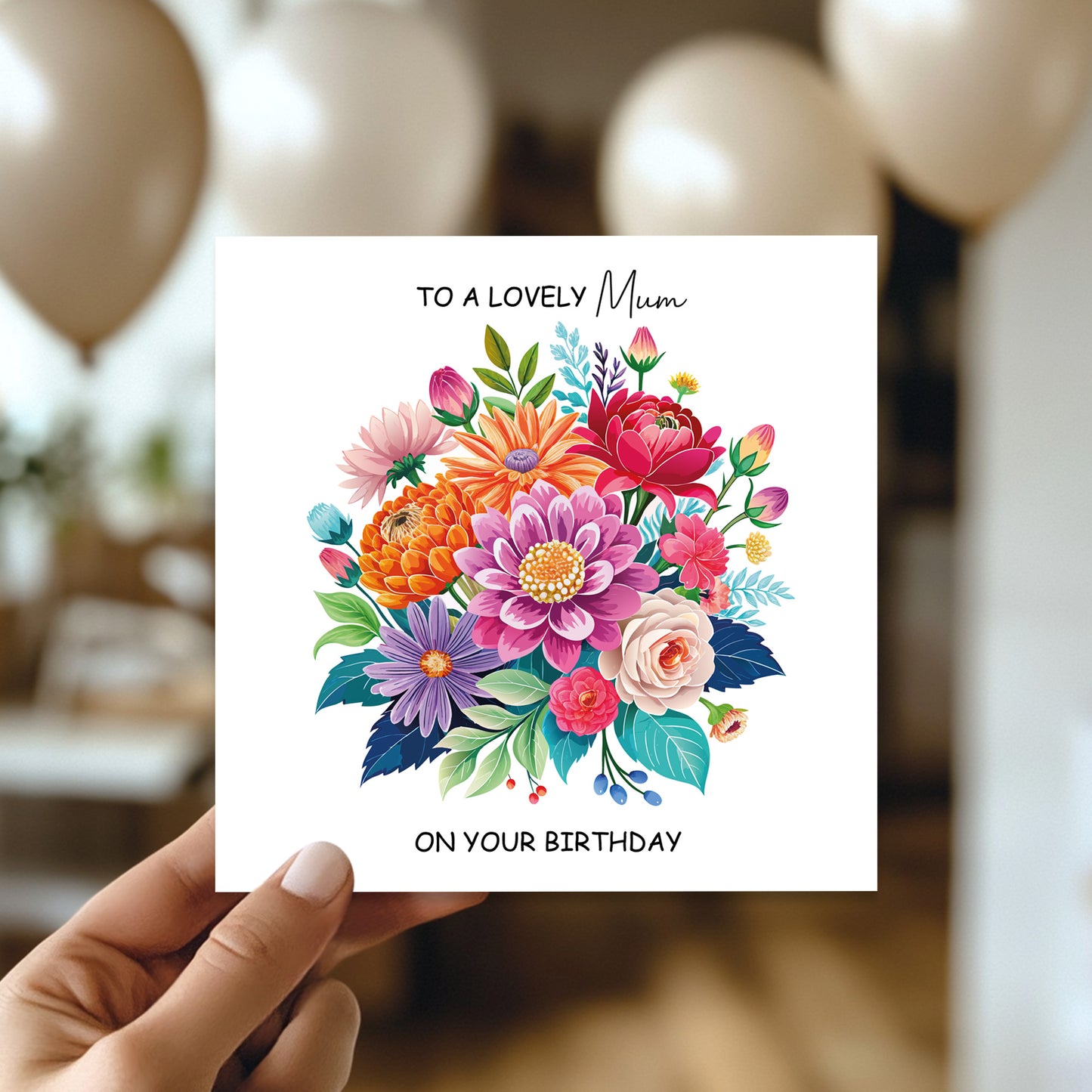 Birthday Card For Mum Lovely Mum On Birthday Mum Card From Son