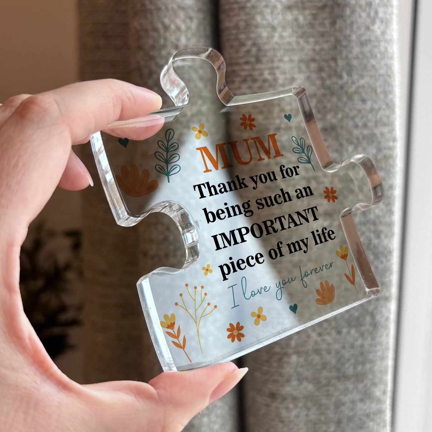 Thank You Gift For Mum Puzzle Piece IMPORTANT PIECE OF MY LIFE