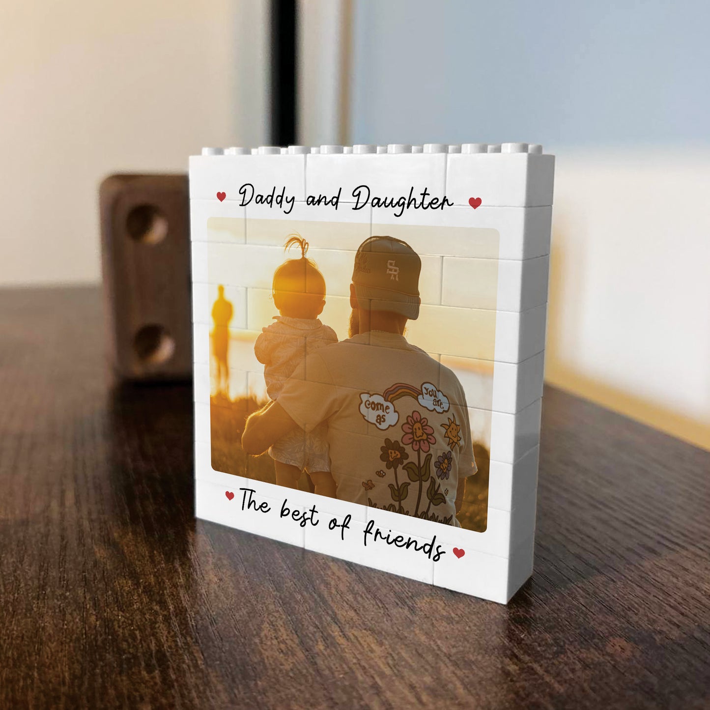 Daddy And Daughter Plaque Brick Photo Block Gift For Fathers Day