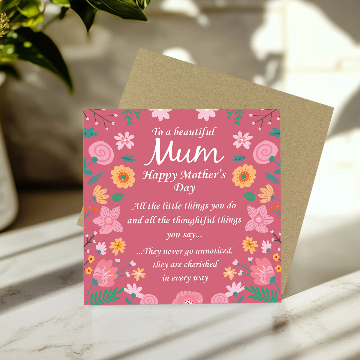Mothers Day Card For Mum Wooden Heart and Card Set Mum Gifts