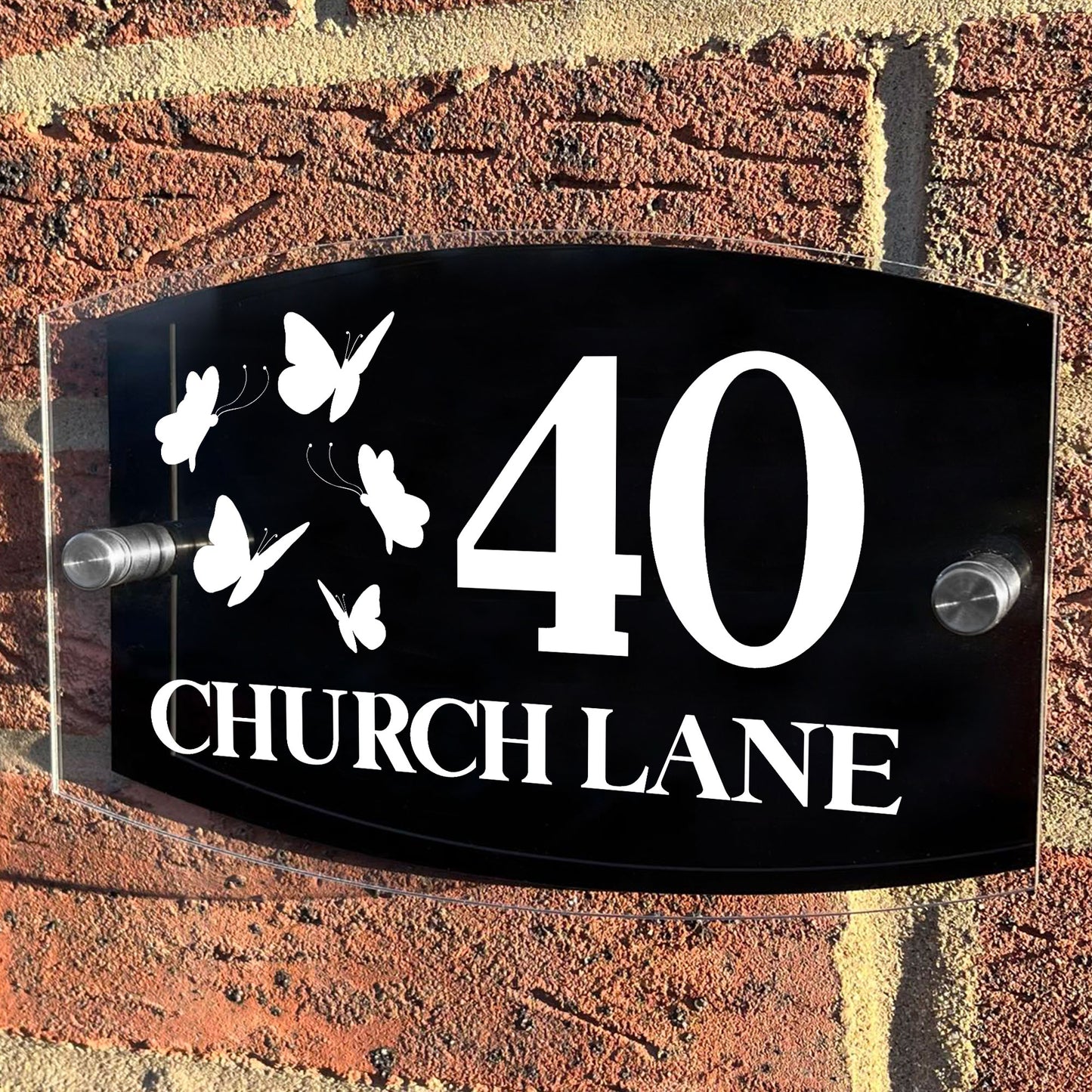 Contemporary House Sign Plaques Door Number Personalised Address