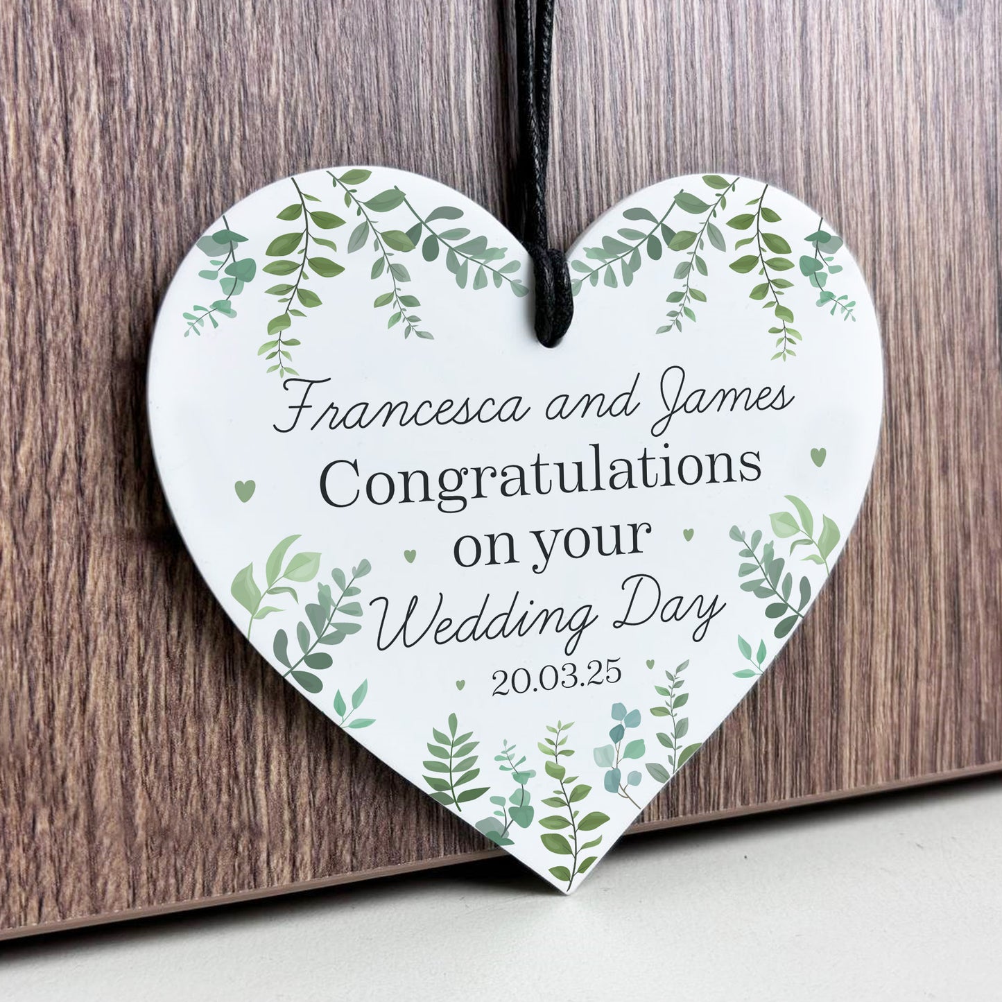 Personalised Wedding Day Gift For Bride Groom Hanging Acrylic